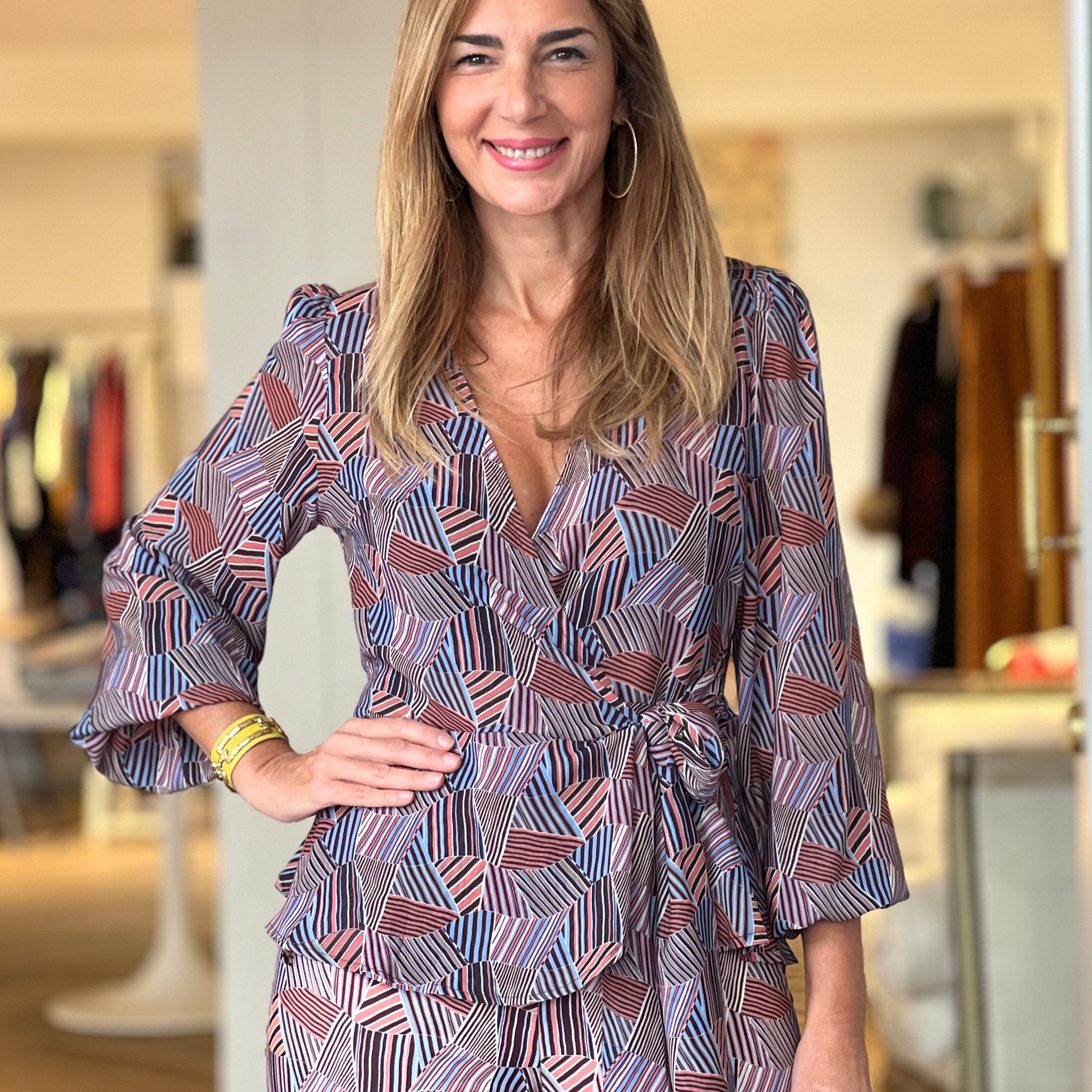 Camisa cruzada fluida chic
