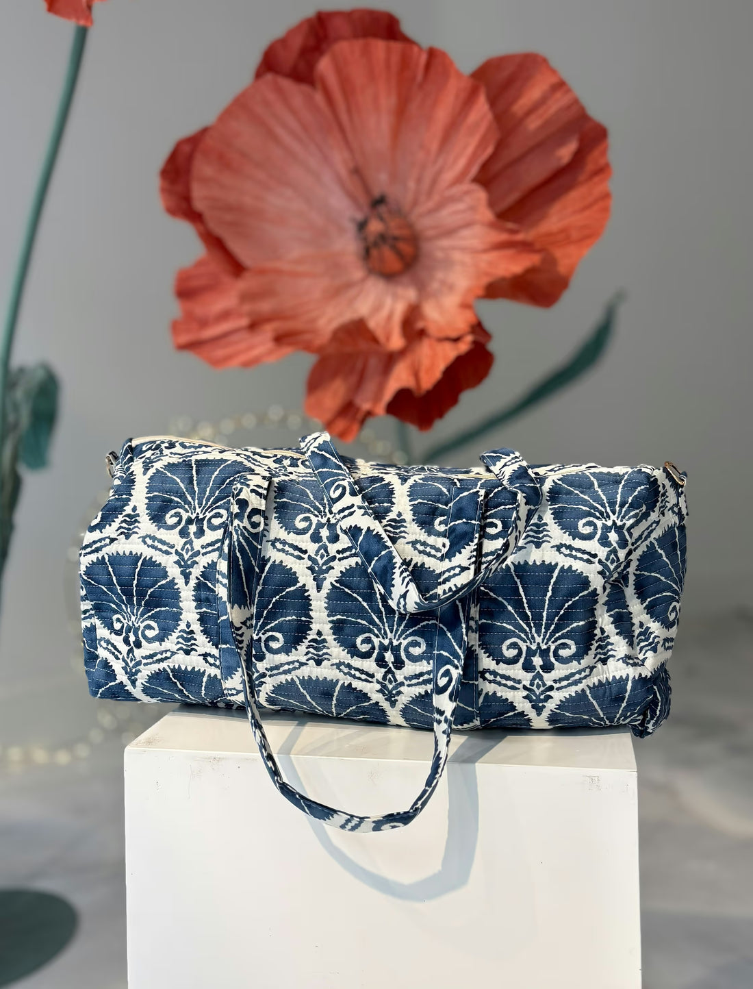 Bolsa de viaje estampada azules