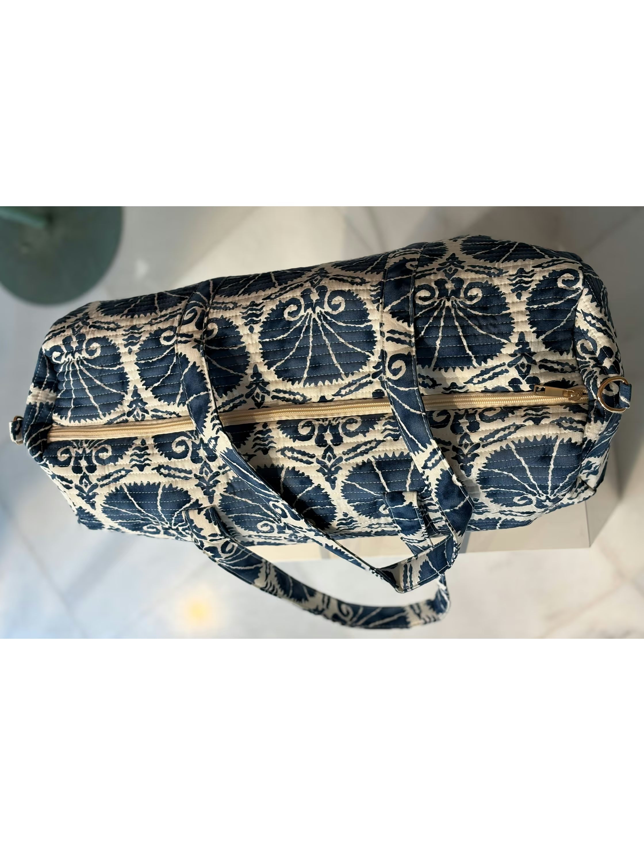 Bolsa de viaje estampada azules