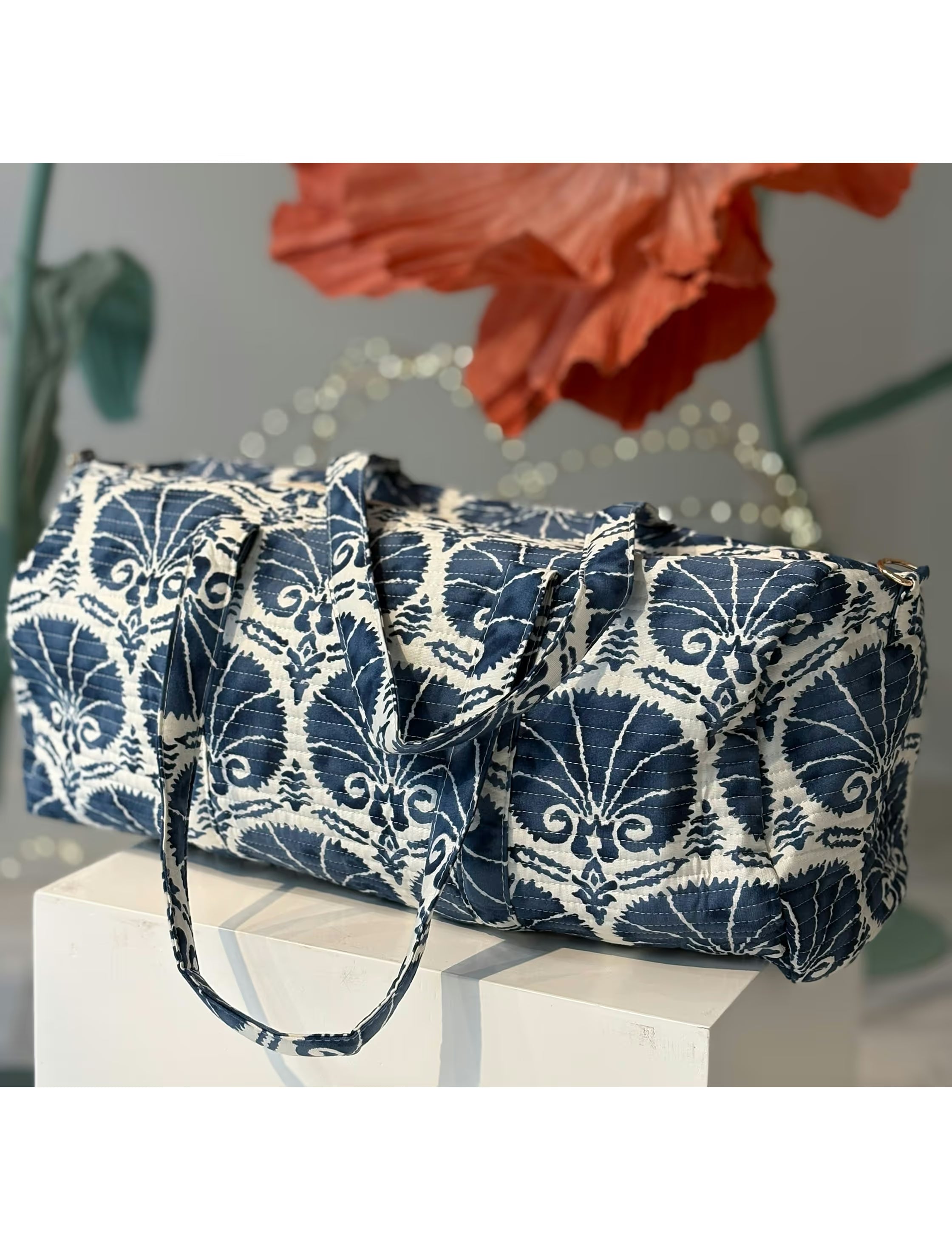 Bolsa de viaje estampada azules