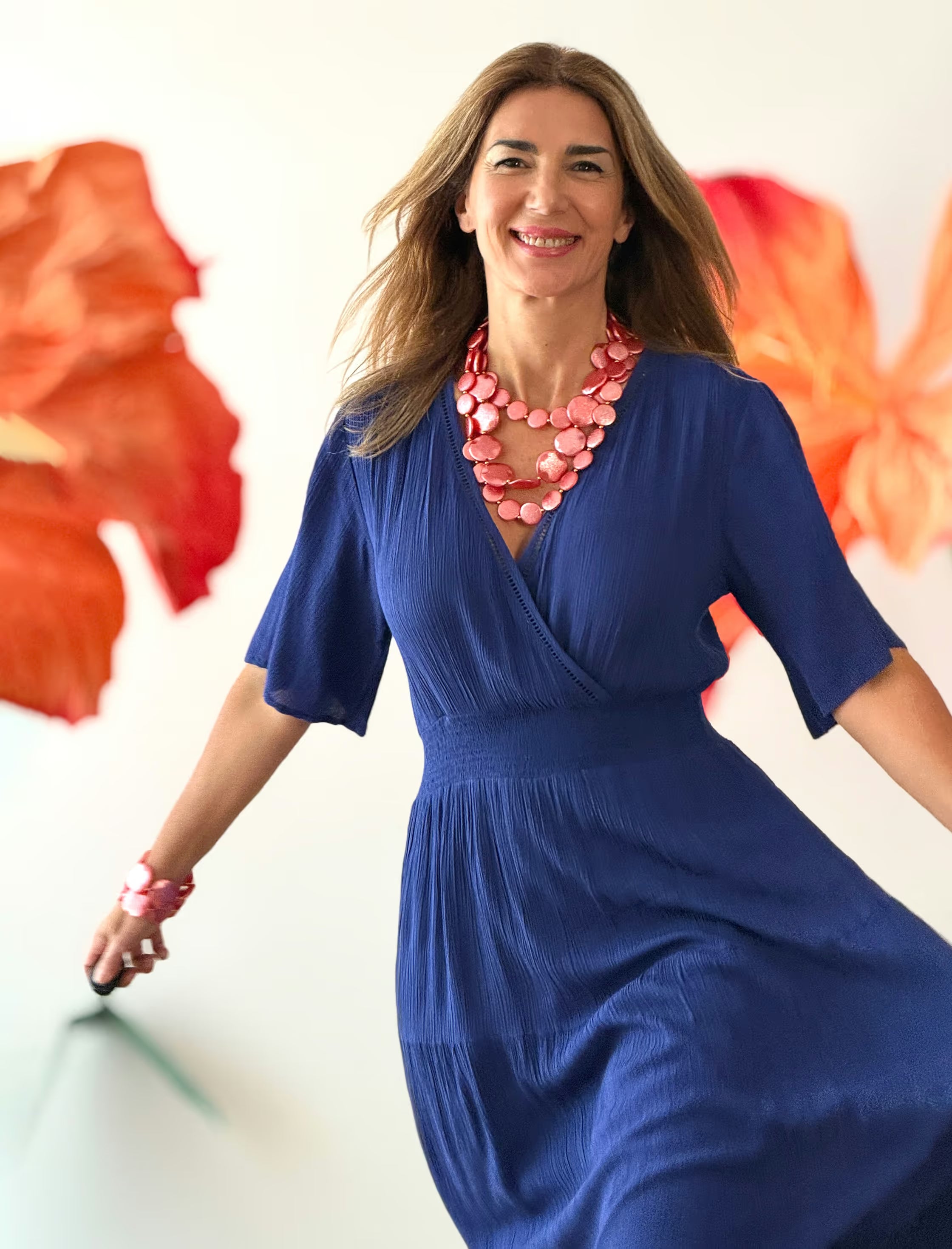 Flowy blue dress Marta