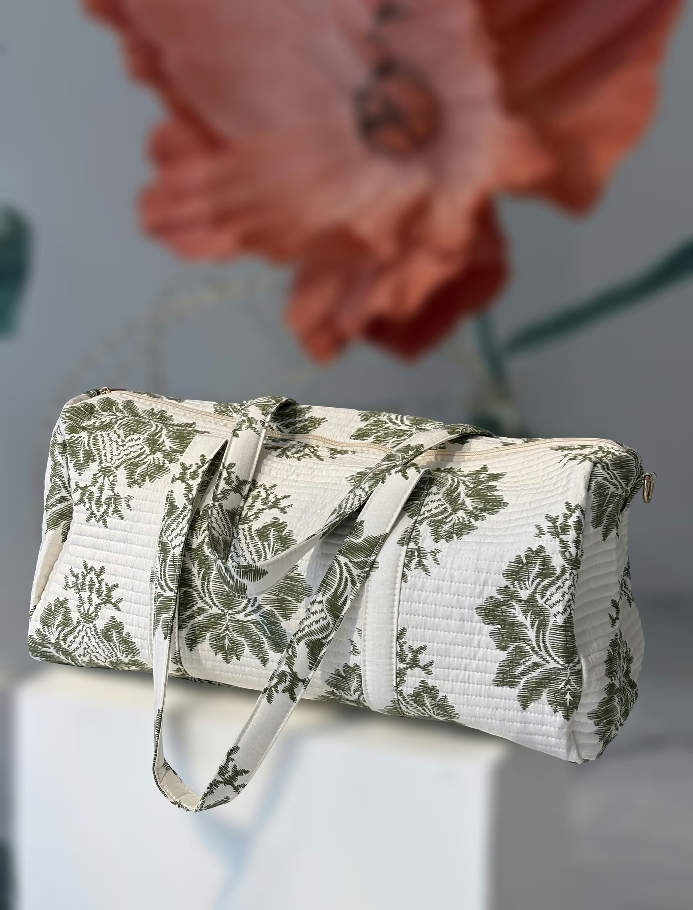 Bolsa de viaje estampada verdes
