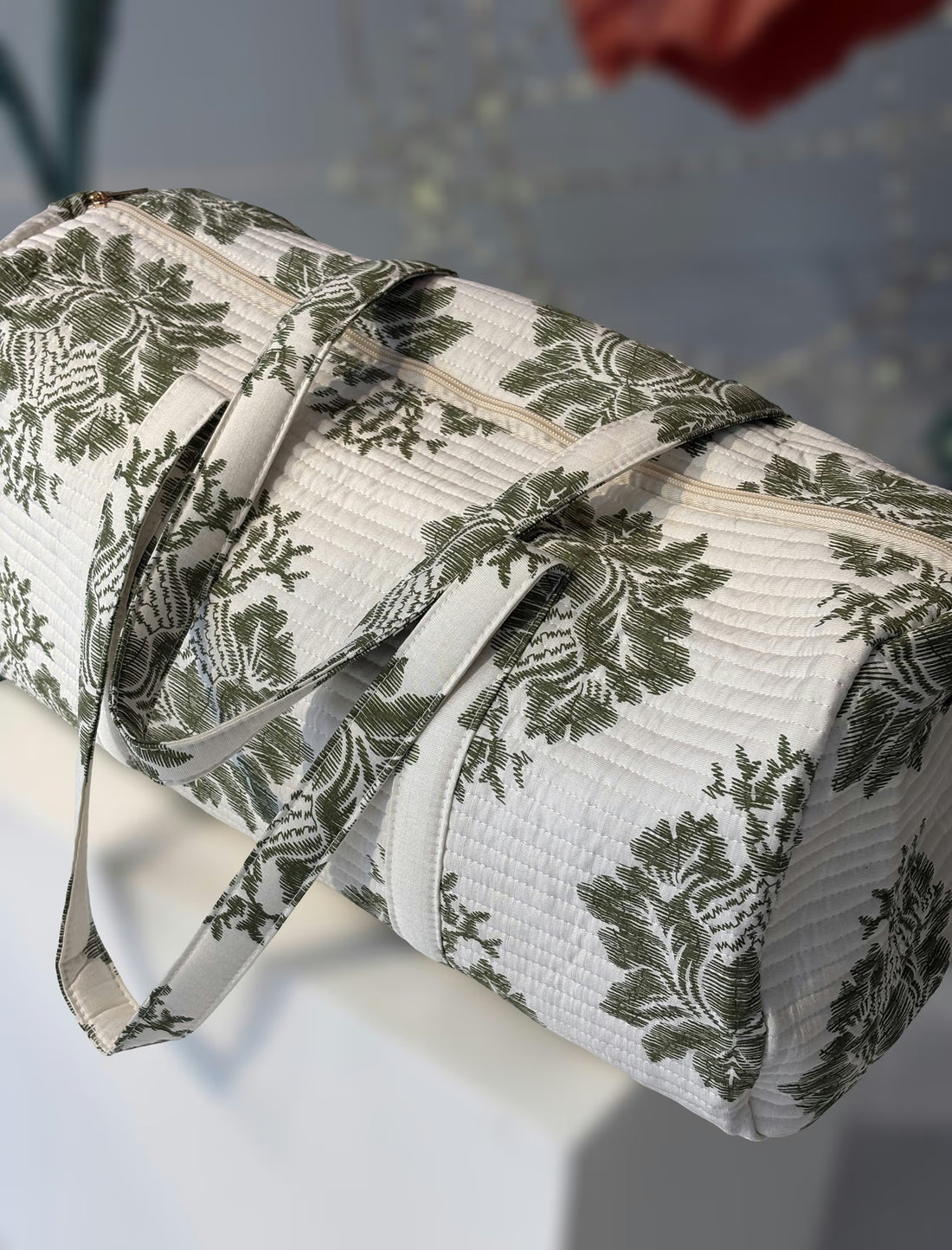 Bolsa de viaje estampada verdes