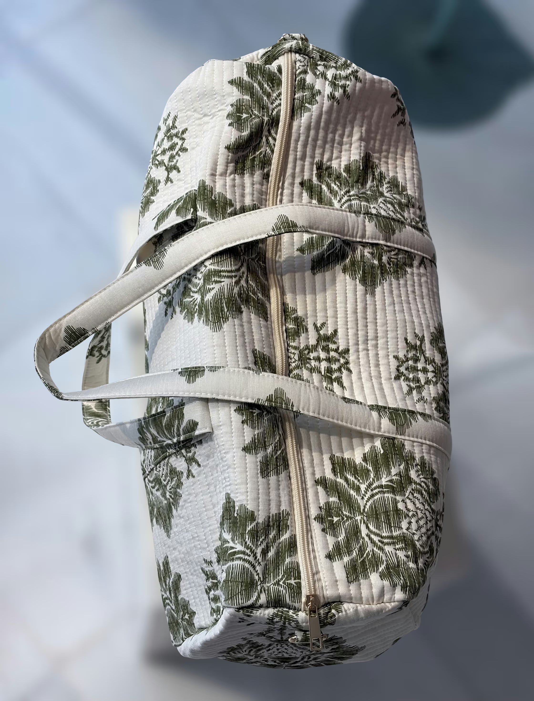 Bolsa de viaje estampada verdes