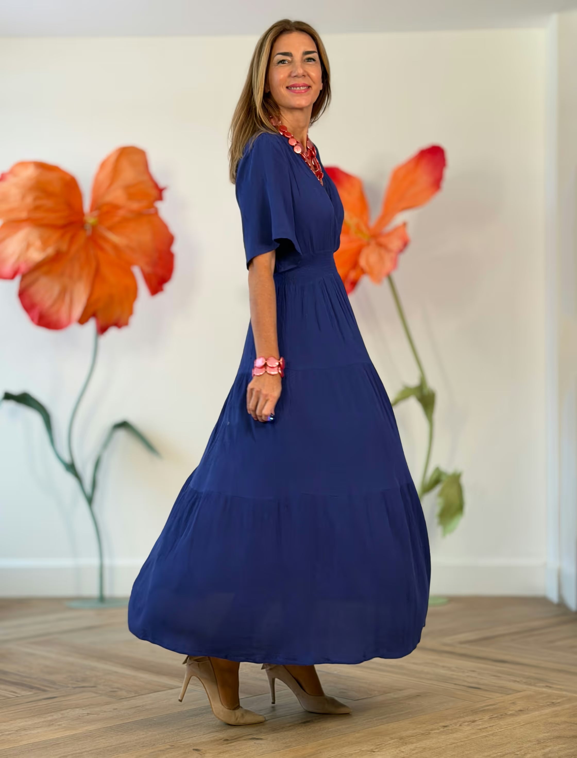 Flowy blue dress Marta