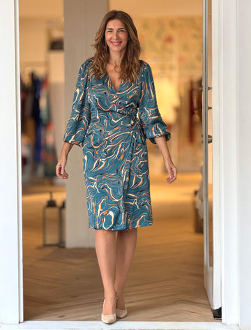 Vestido Fluido Azul Divino