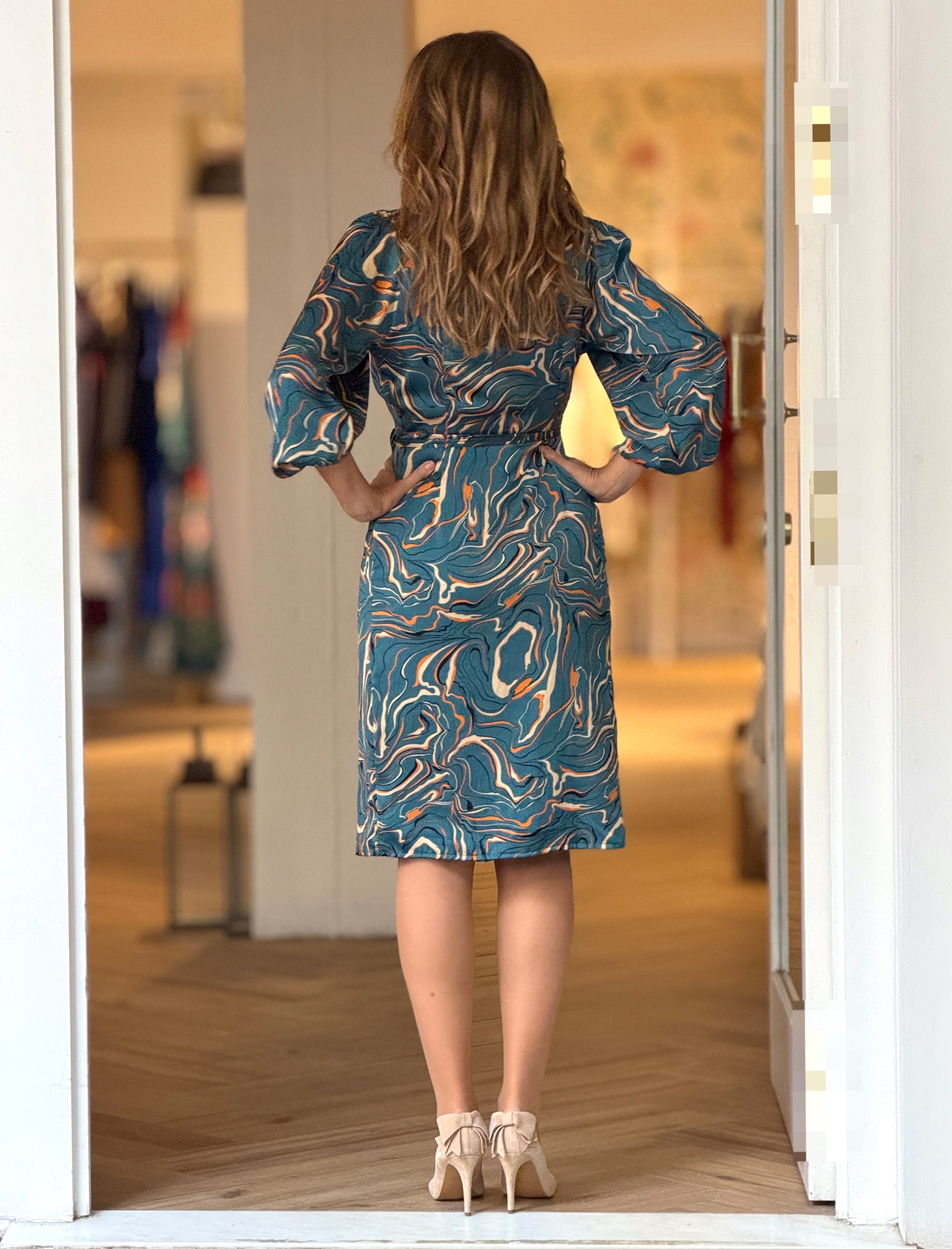 Vestido Fluido Azul Divino