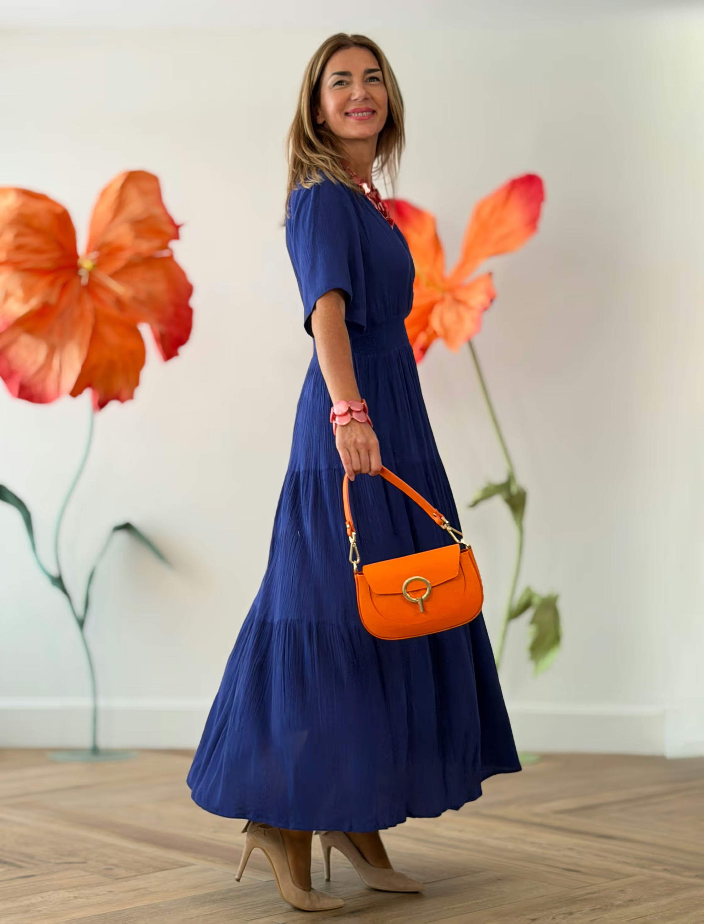 Coral Orange Bag Alessandra