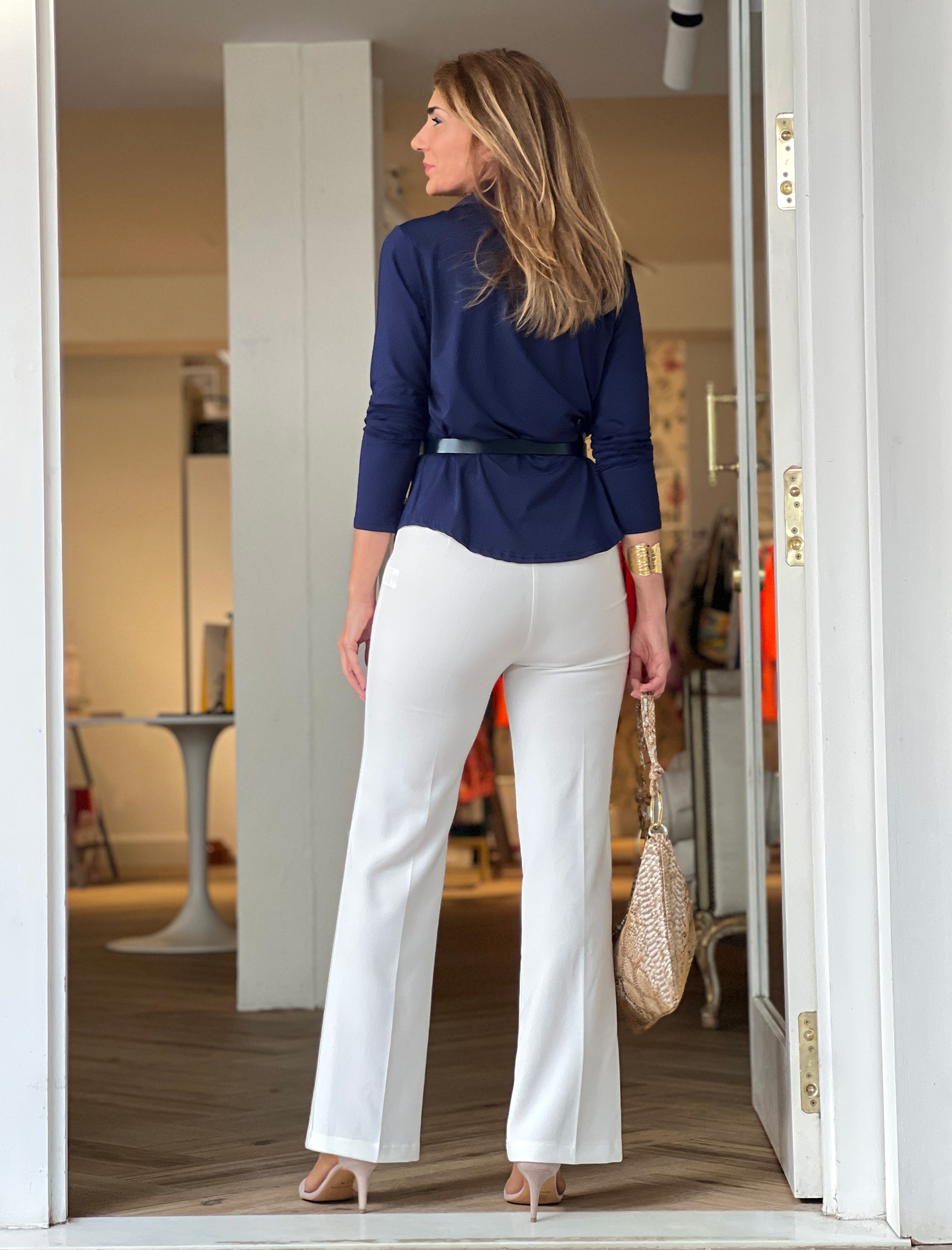 Pantalón ideal de bolsillos blanco