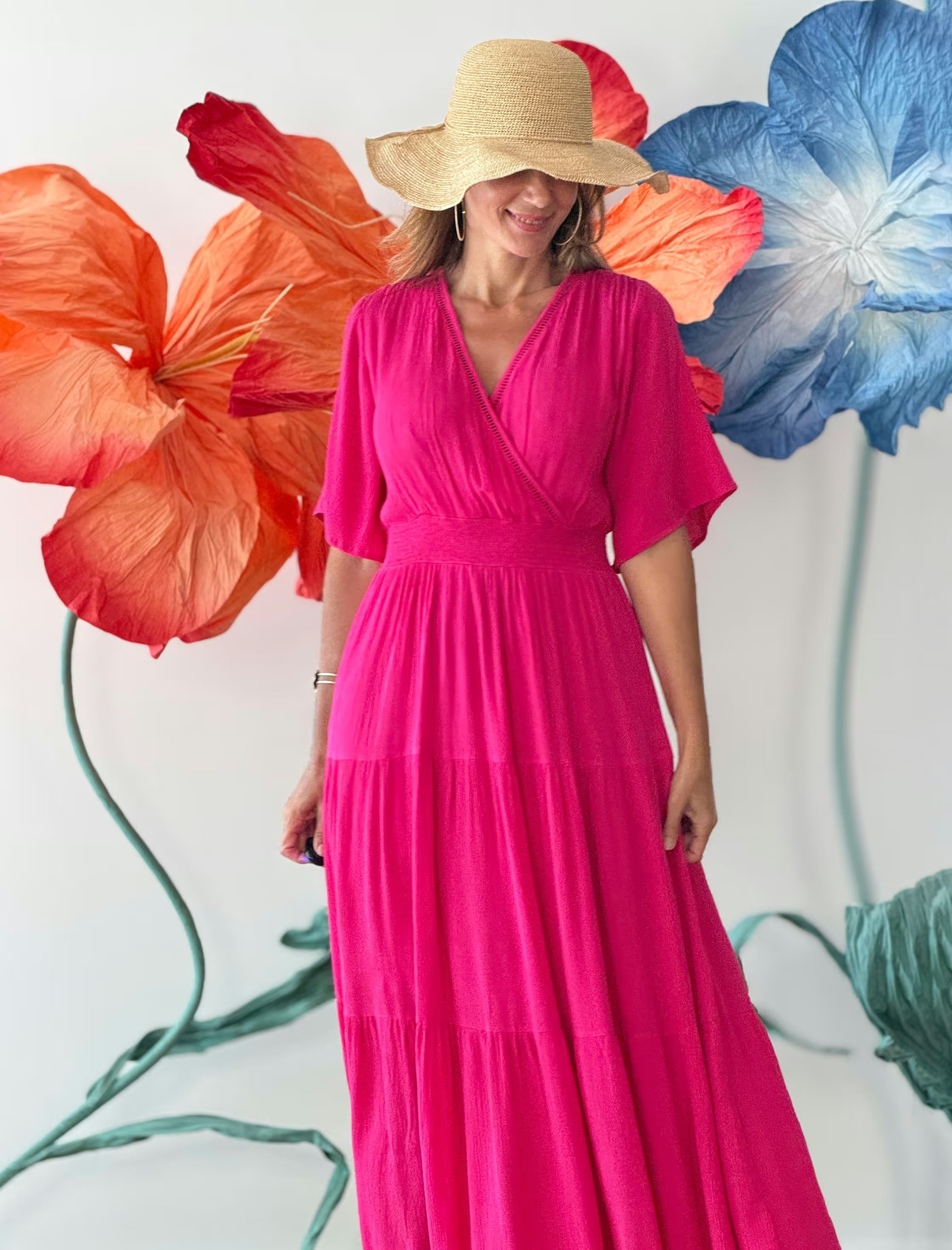 Vestido fucsia fluido Marta