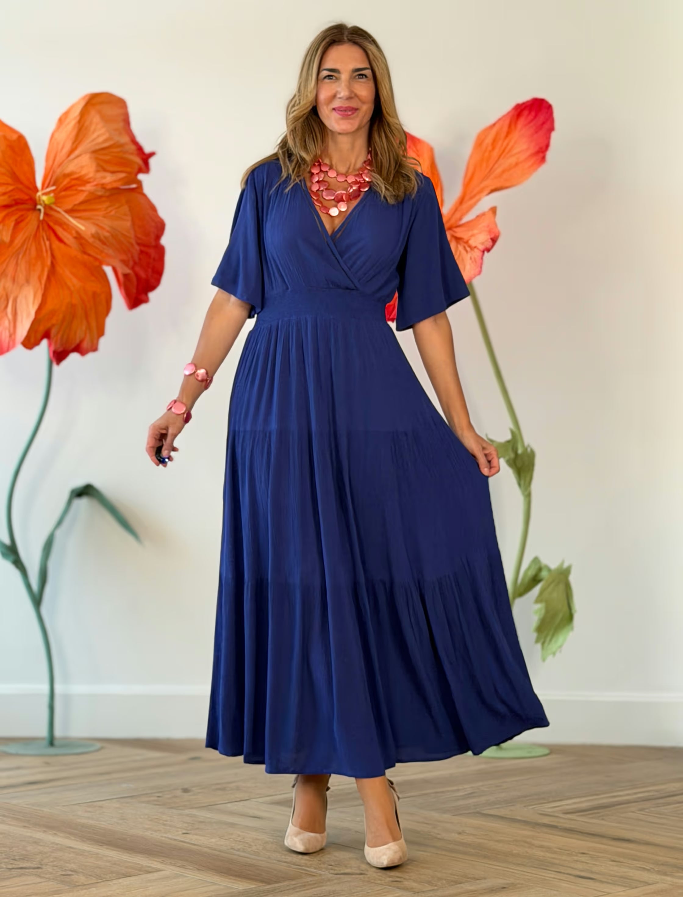 Flowy blue dress Marta