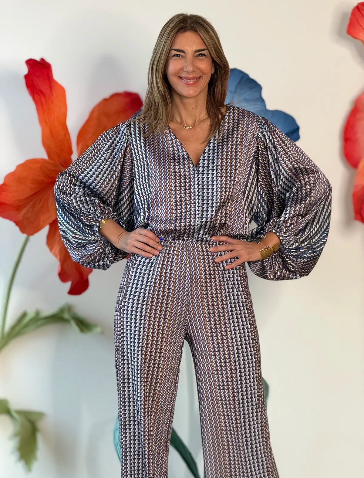 Camisa mangas espectaculares geometric