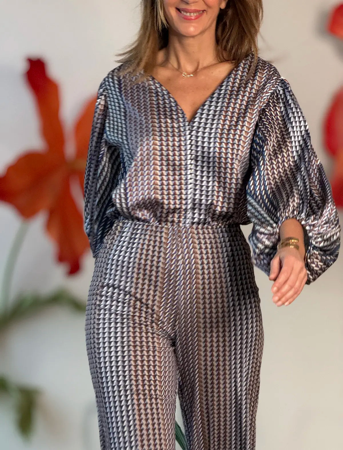 Camisa mangas espectaculares geometric