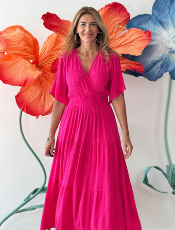 Vestido fucsia fluido Marta