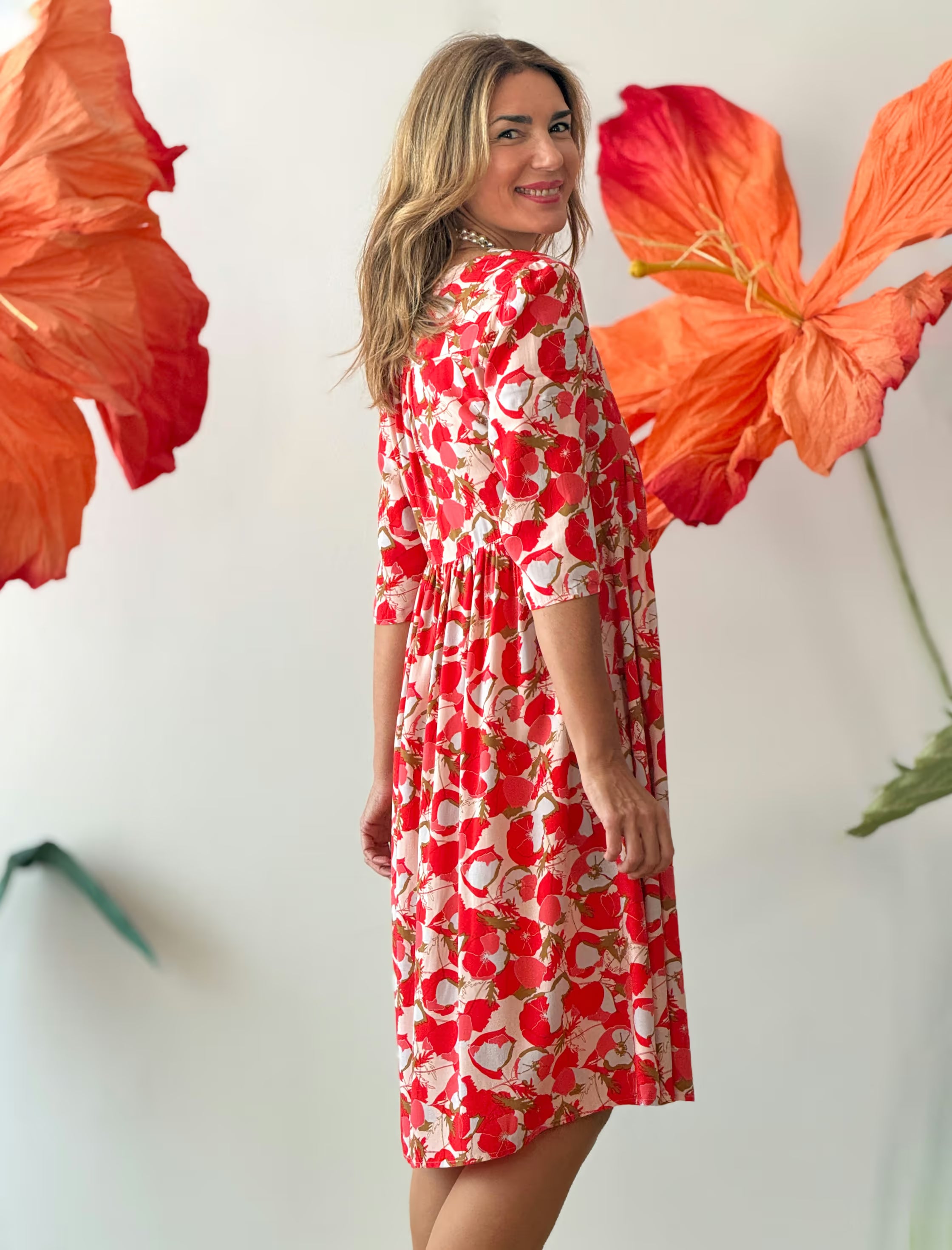 Fluid Dress Poppy