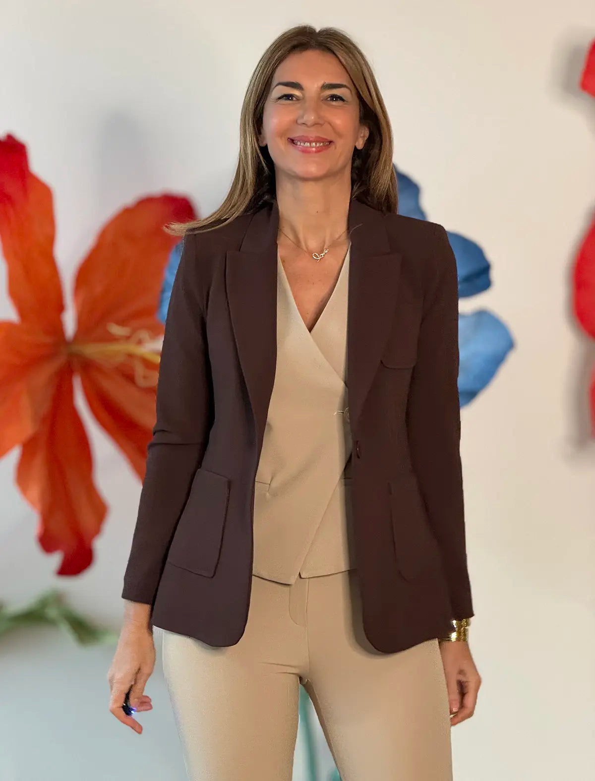 Chaleco cruzado ideal beige