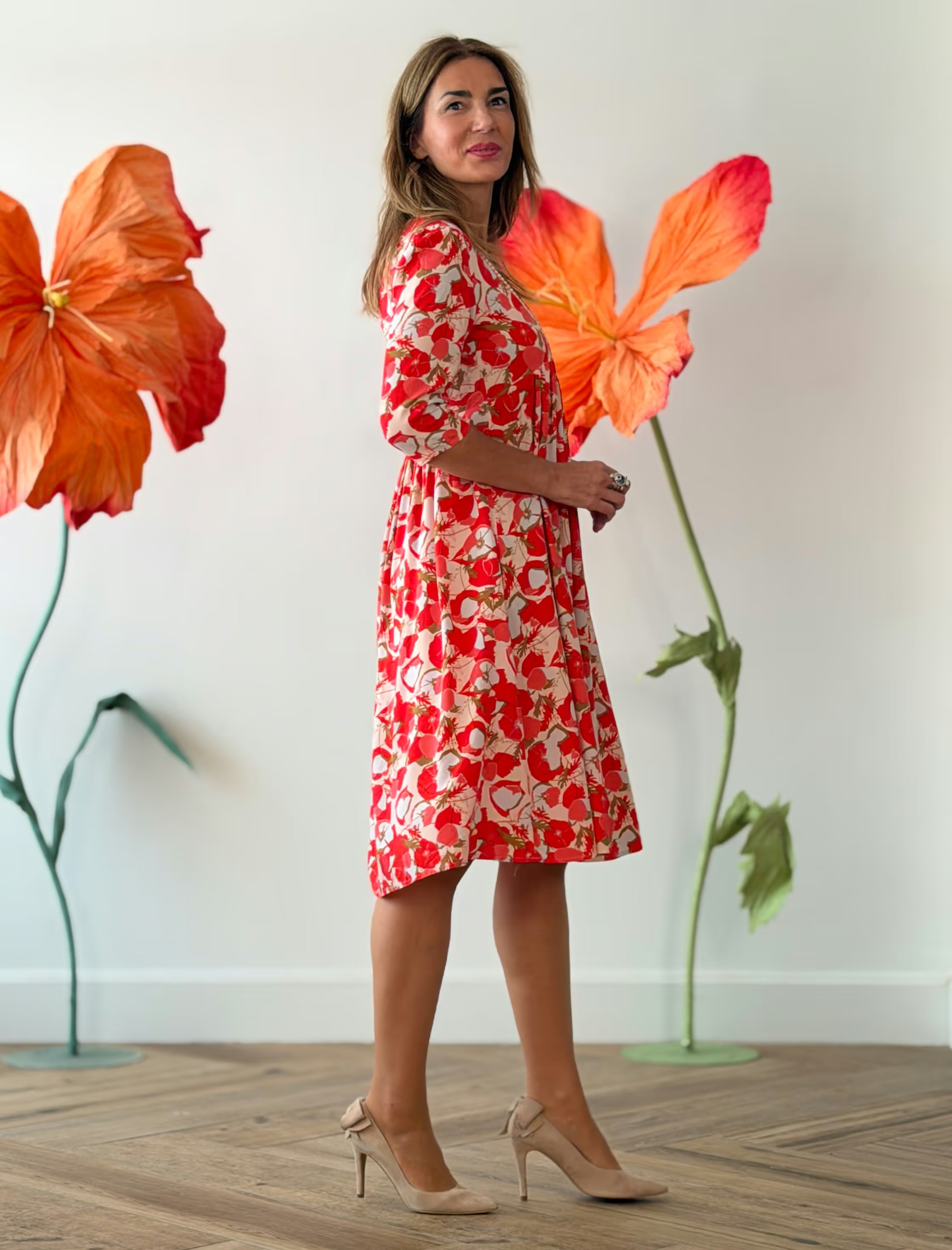 Fluid Dress Poppy
