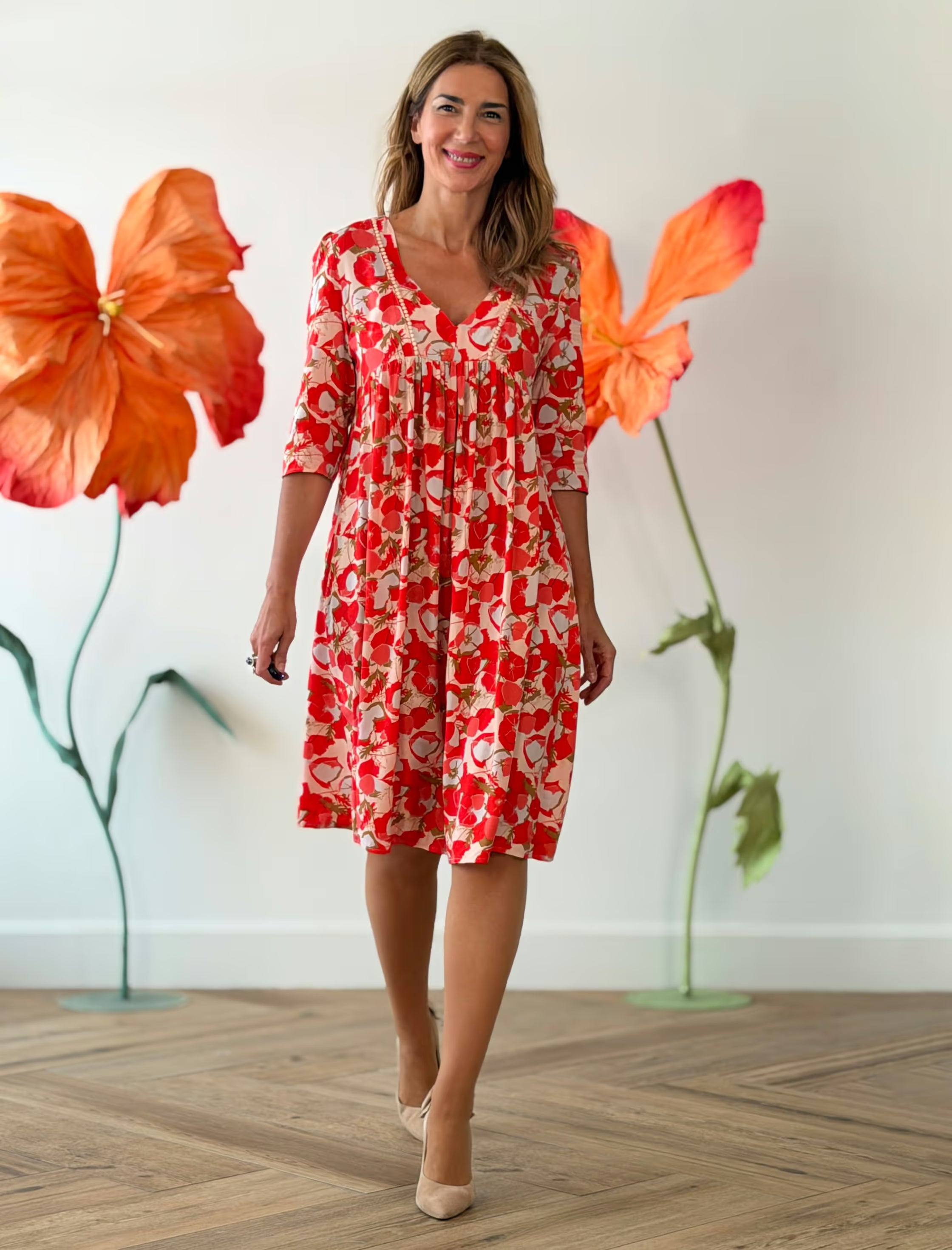 Fluid Dress Poppy