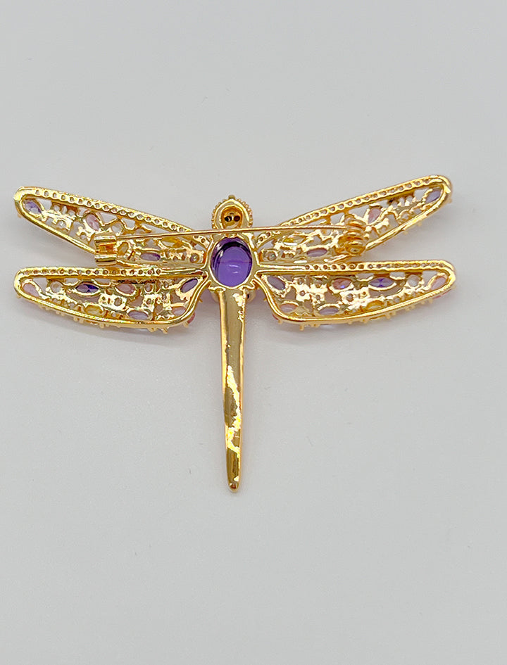 Broche Maravilloso Libélula Lila