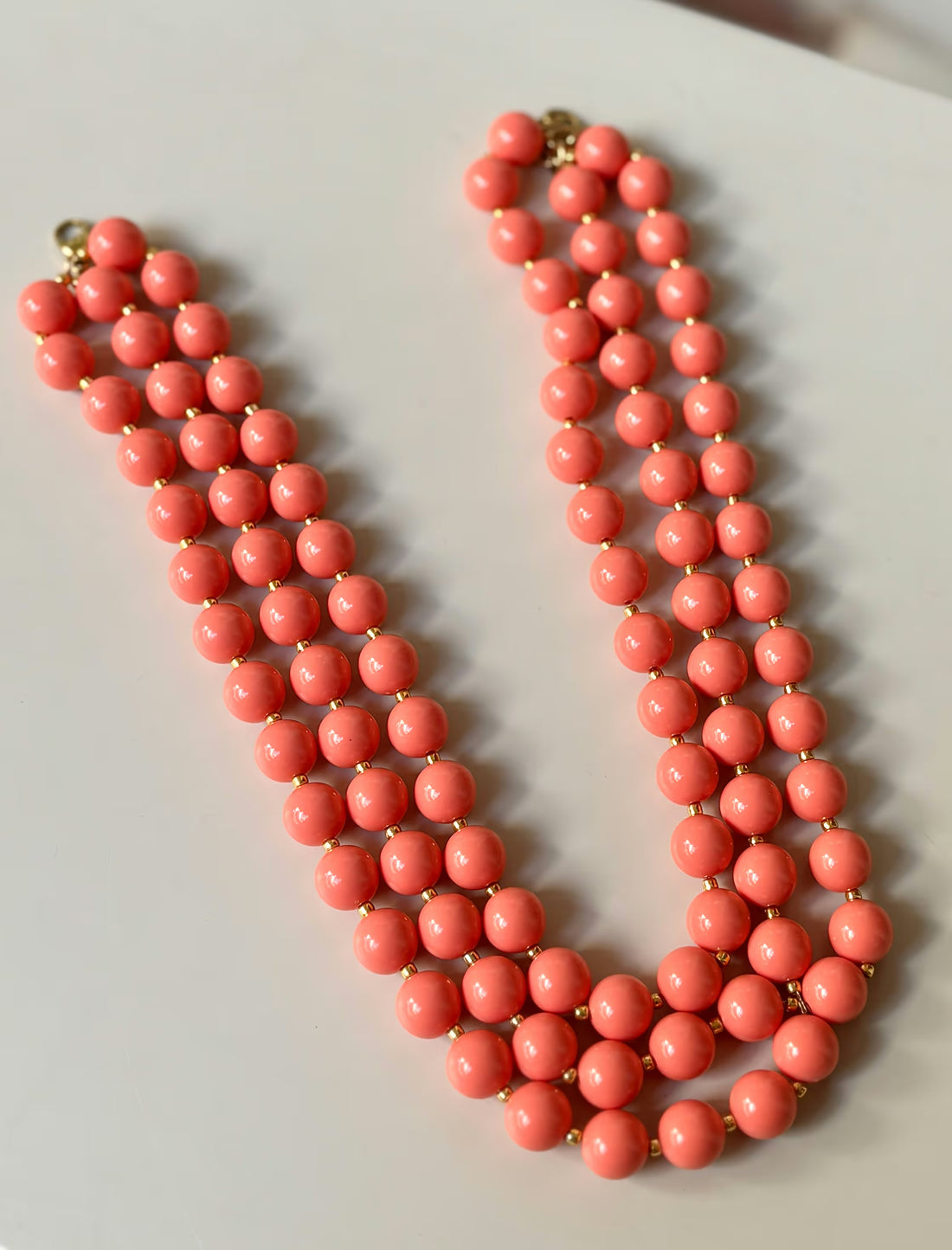 Coral ball necklace