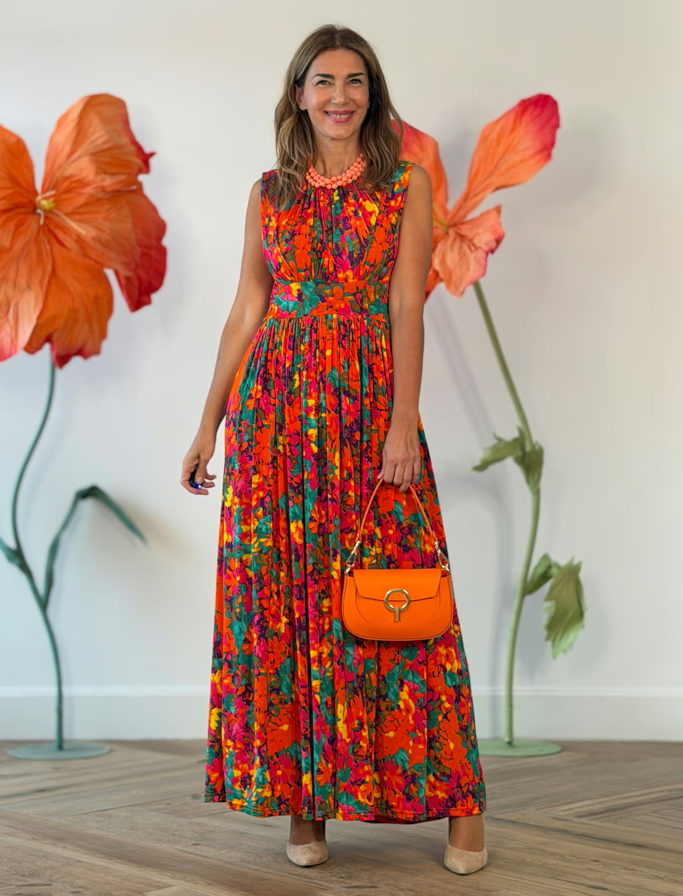 Romantic long floral dress