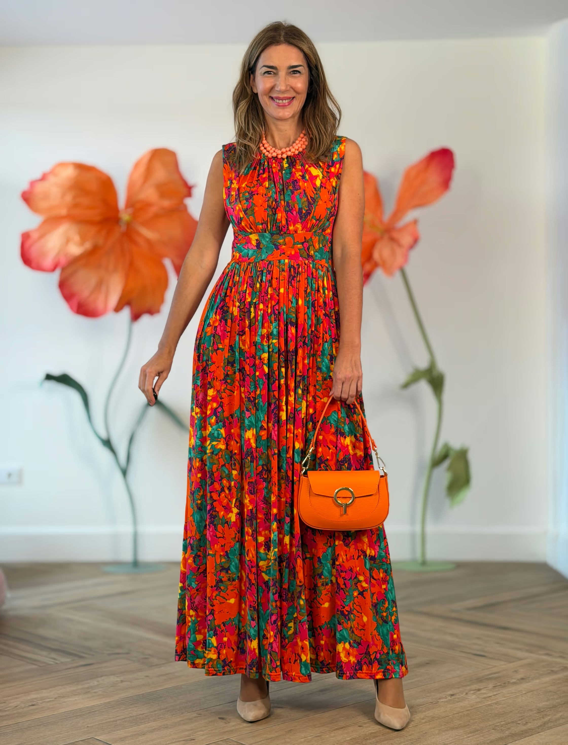 Romantic long floral dress