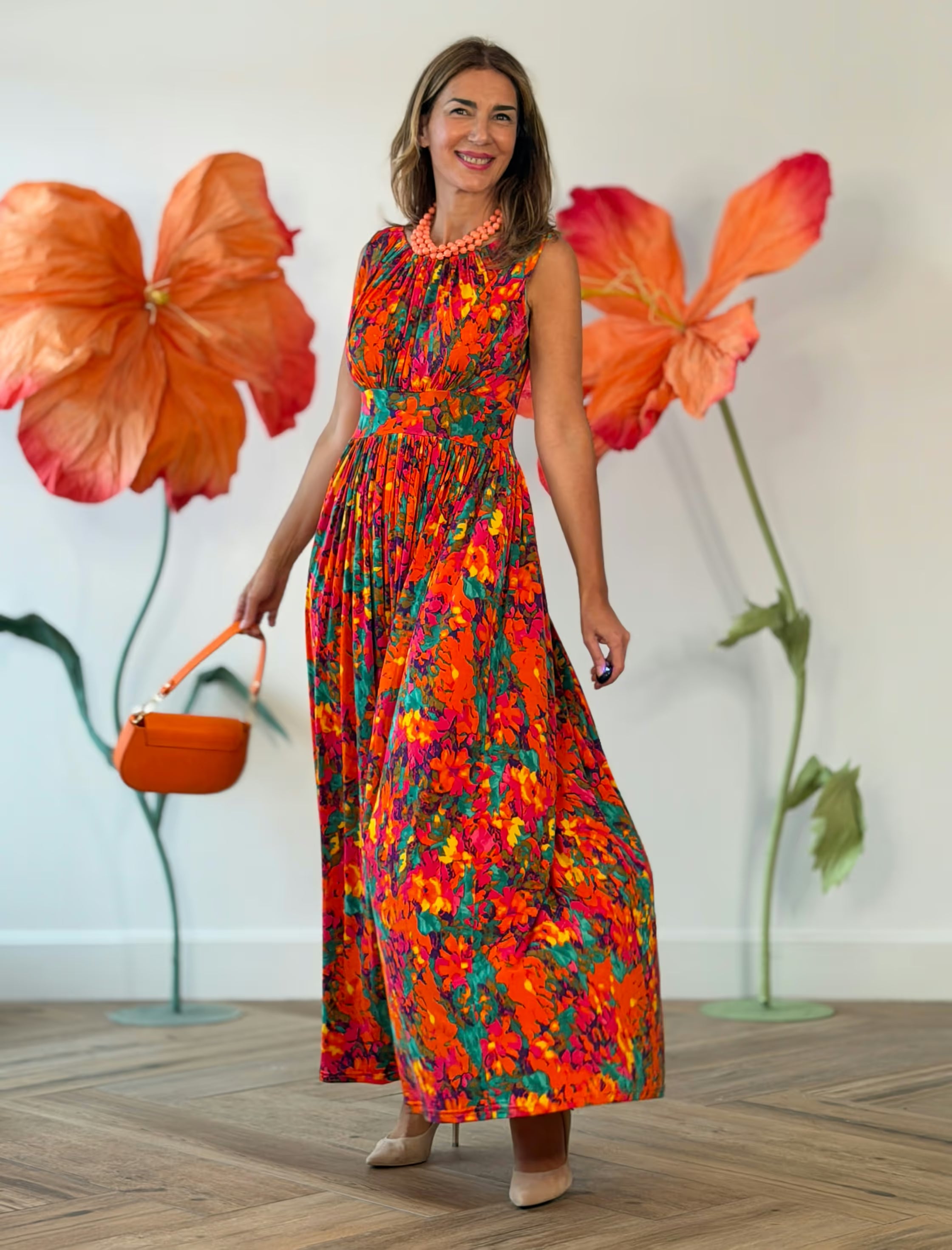 Romantic long floral dress