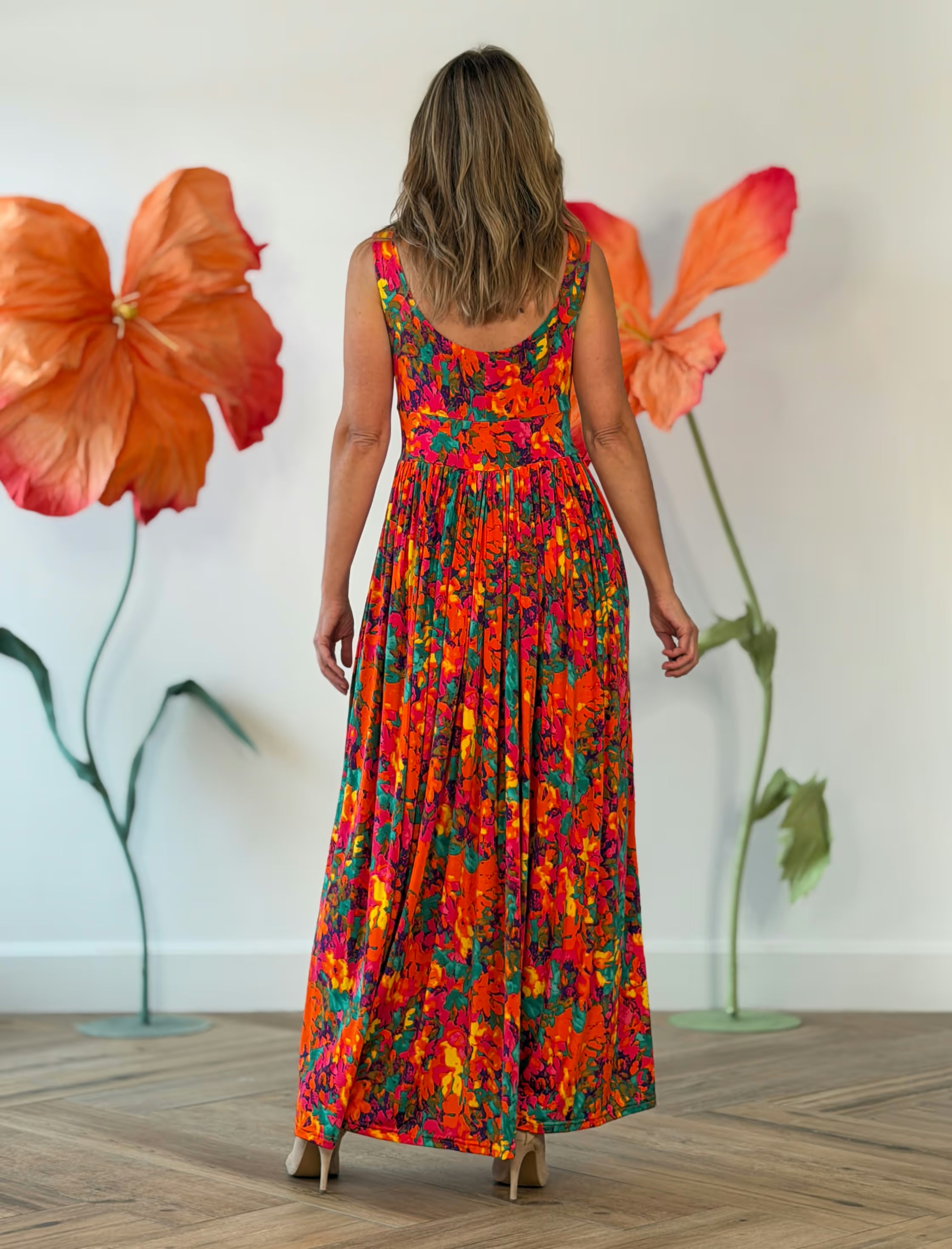 Romantic long floral dress