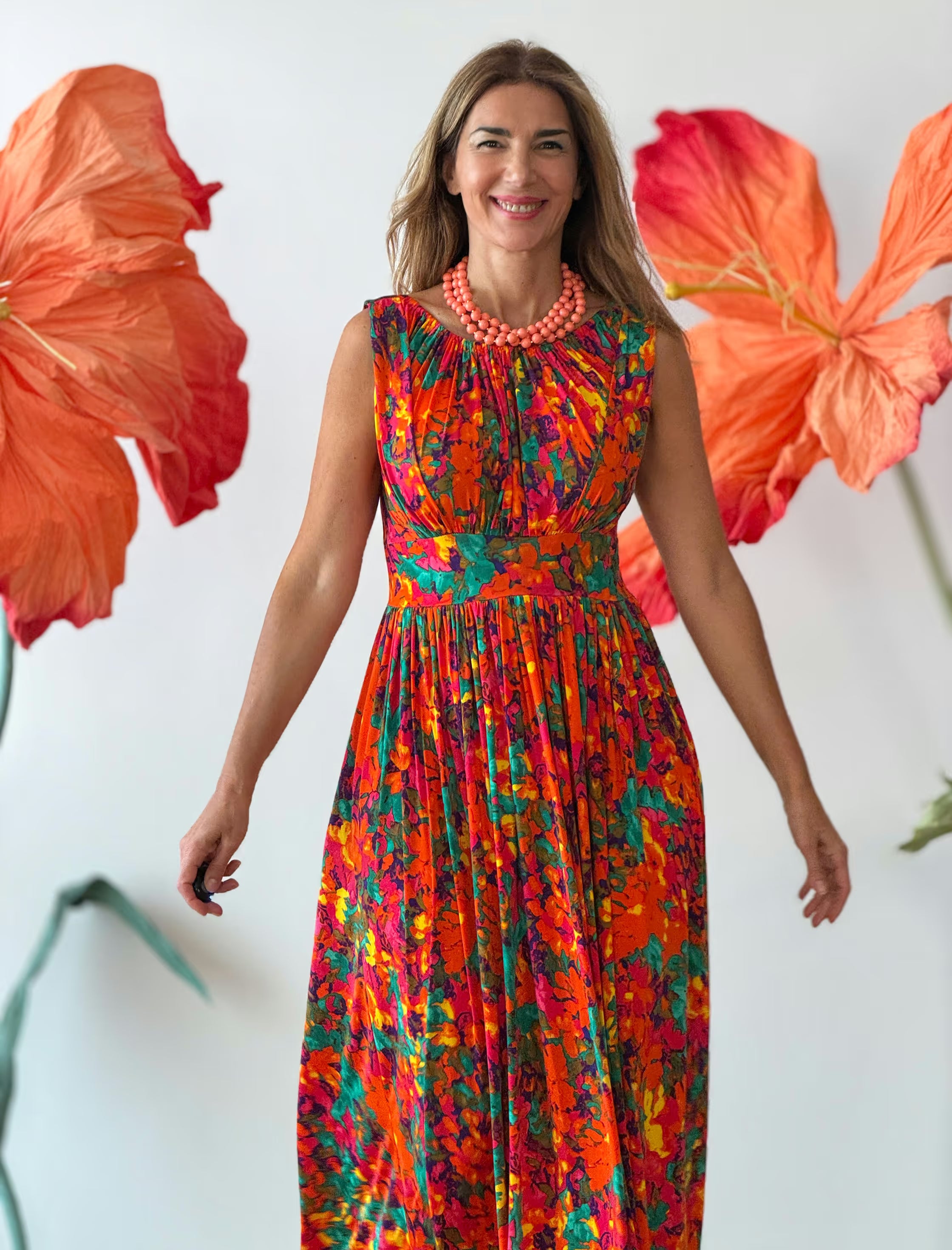 Romantic long floral dress
