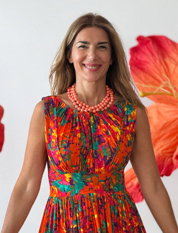 Collar bolas coral