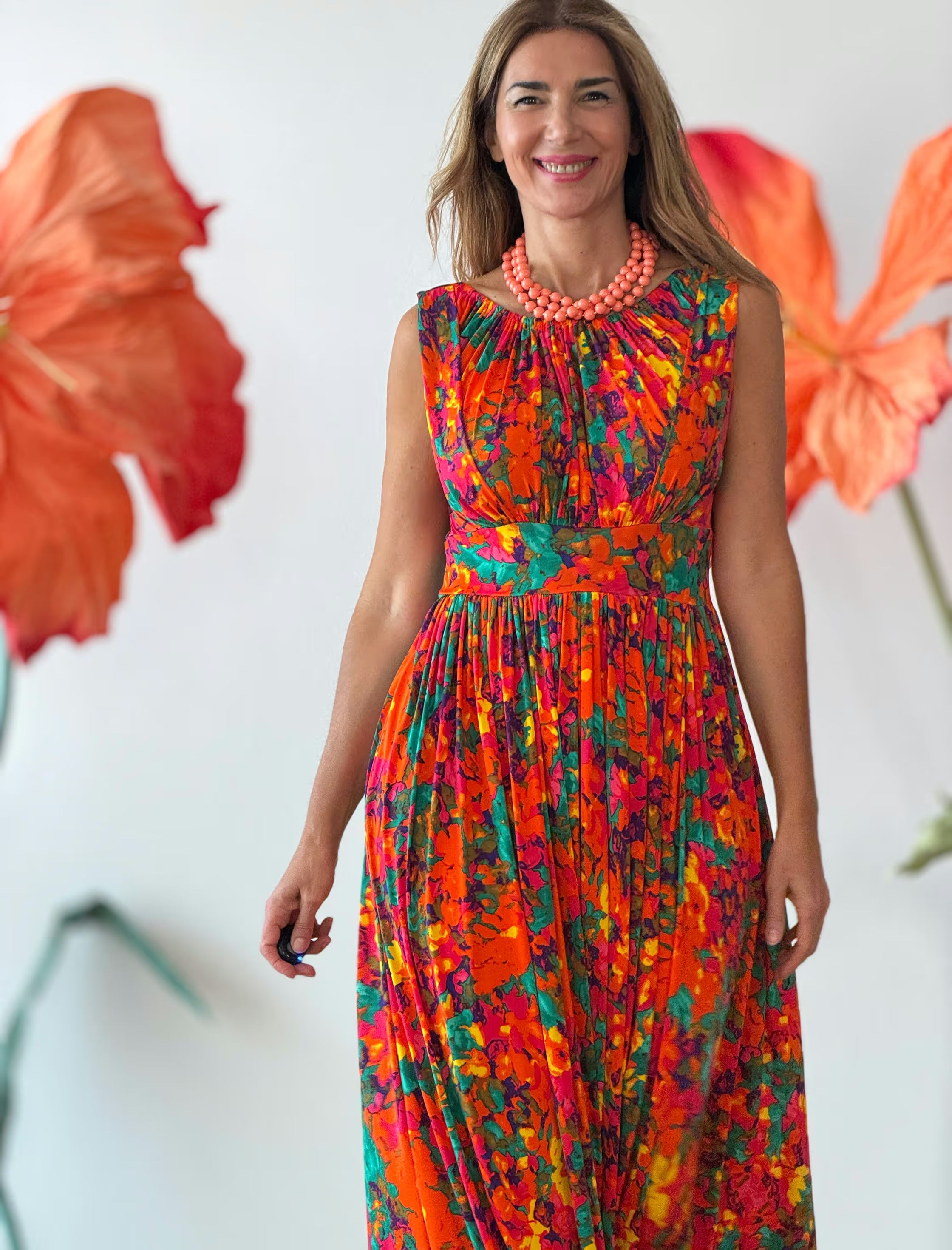 Romantic long floral dress