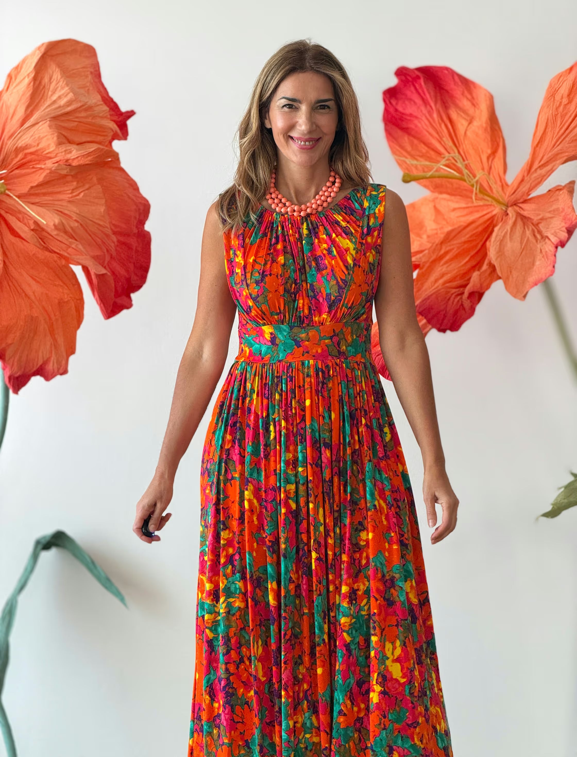 Romantic long floral dress