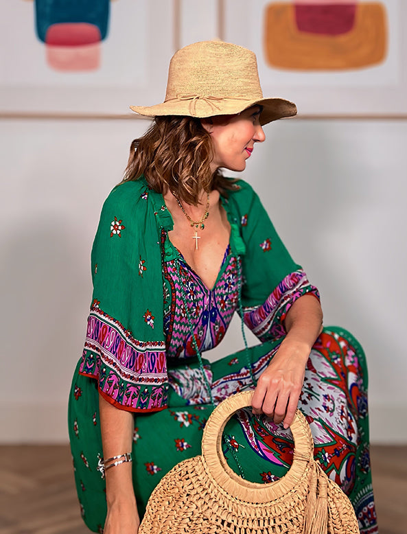 SOMBRERO NATURAL MUY CHIC