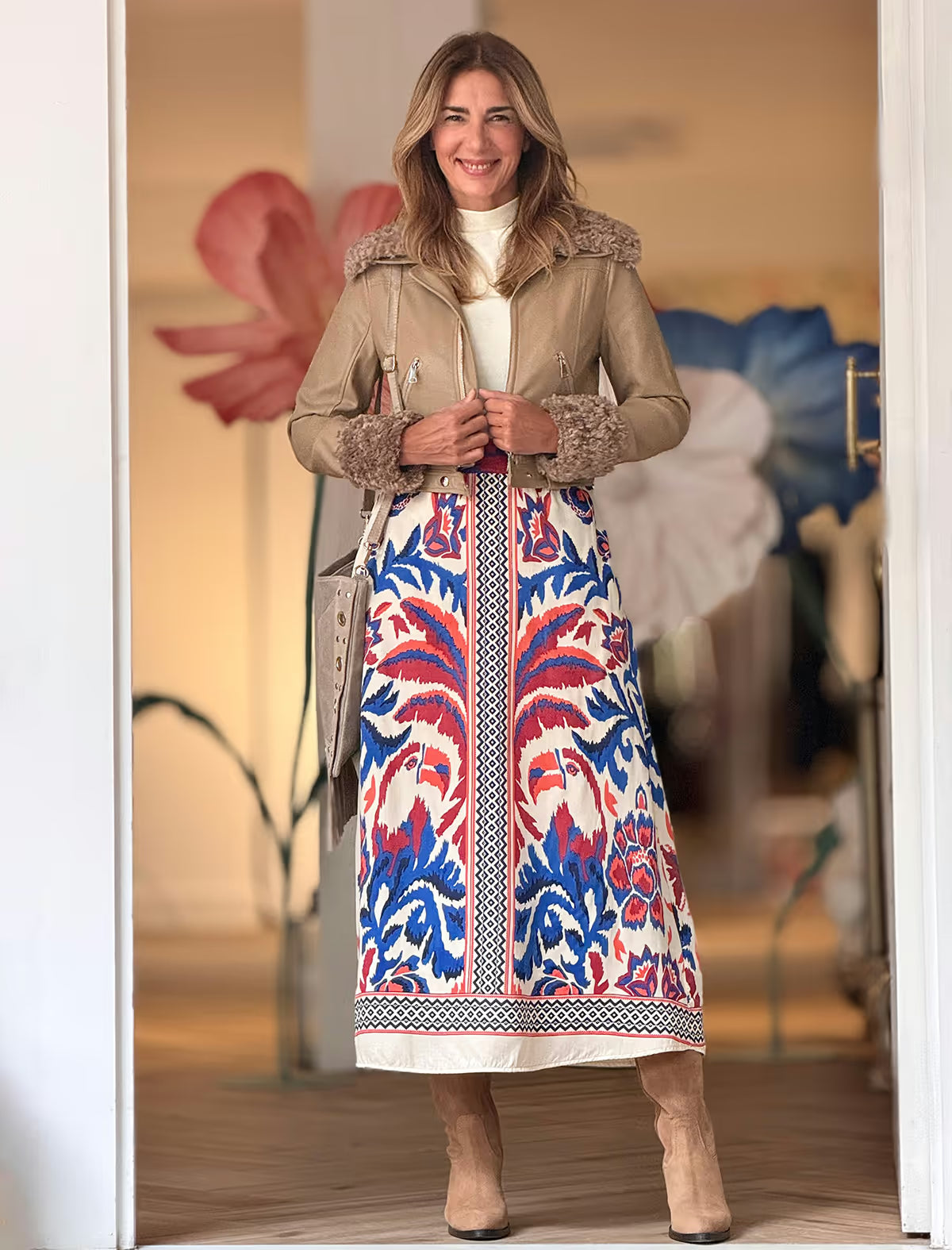 Falda preciosa Ikat