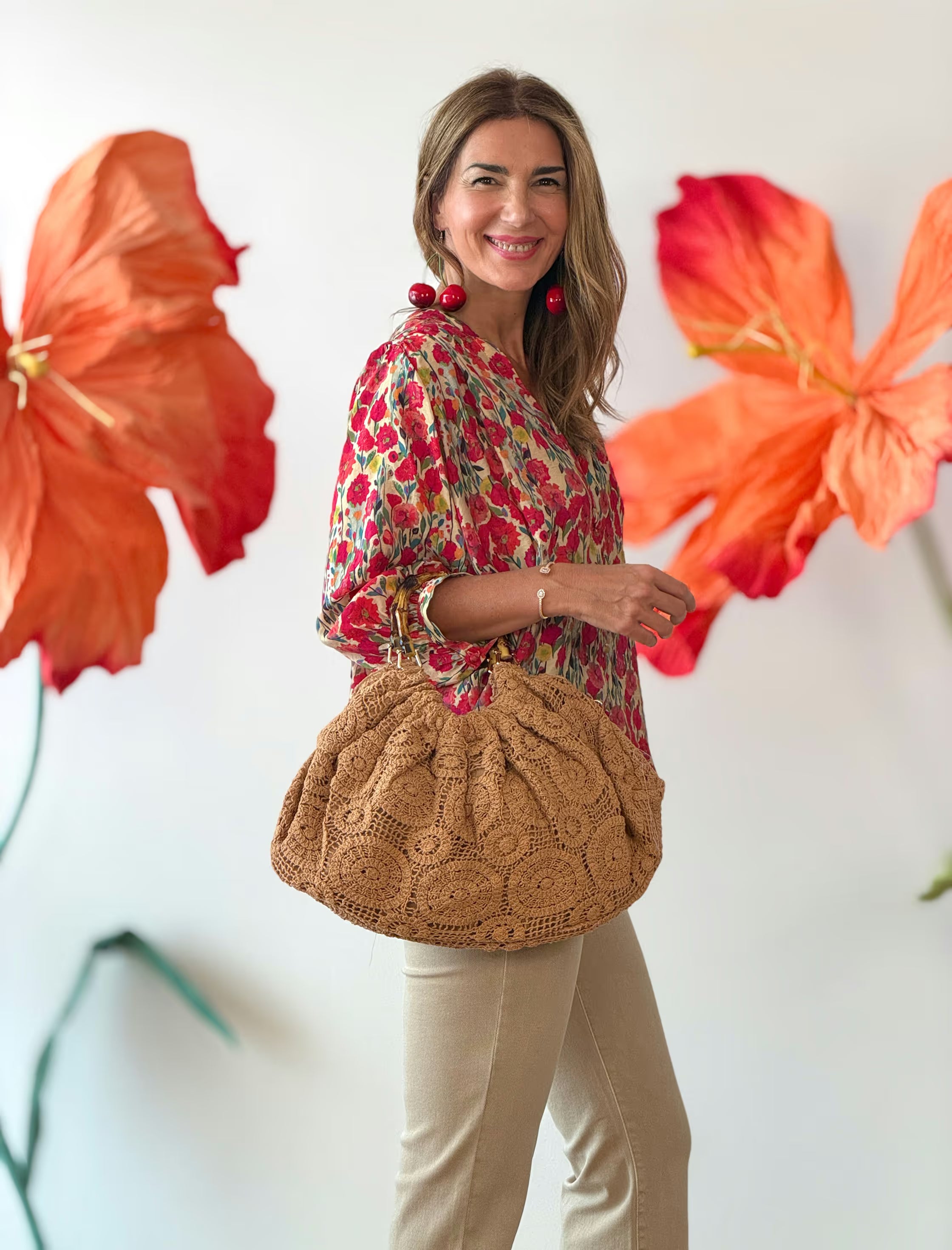Camisa de flores amapolas