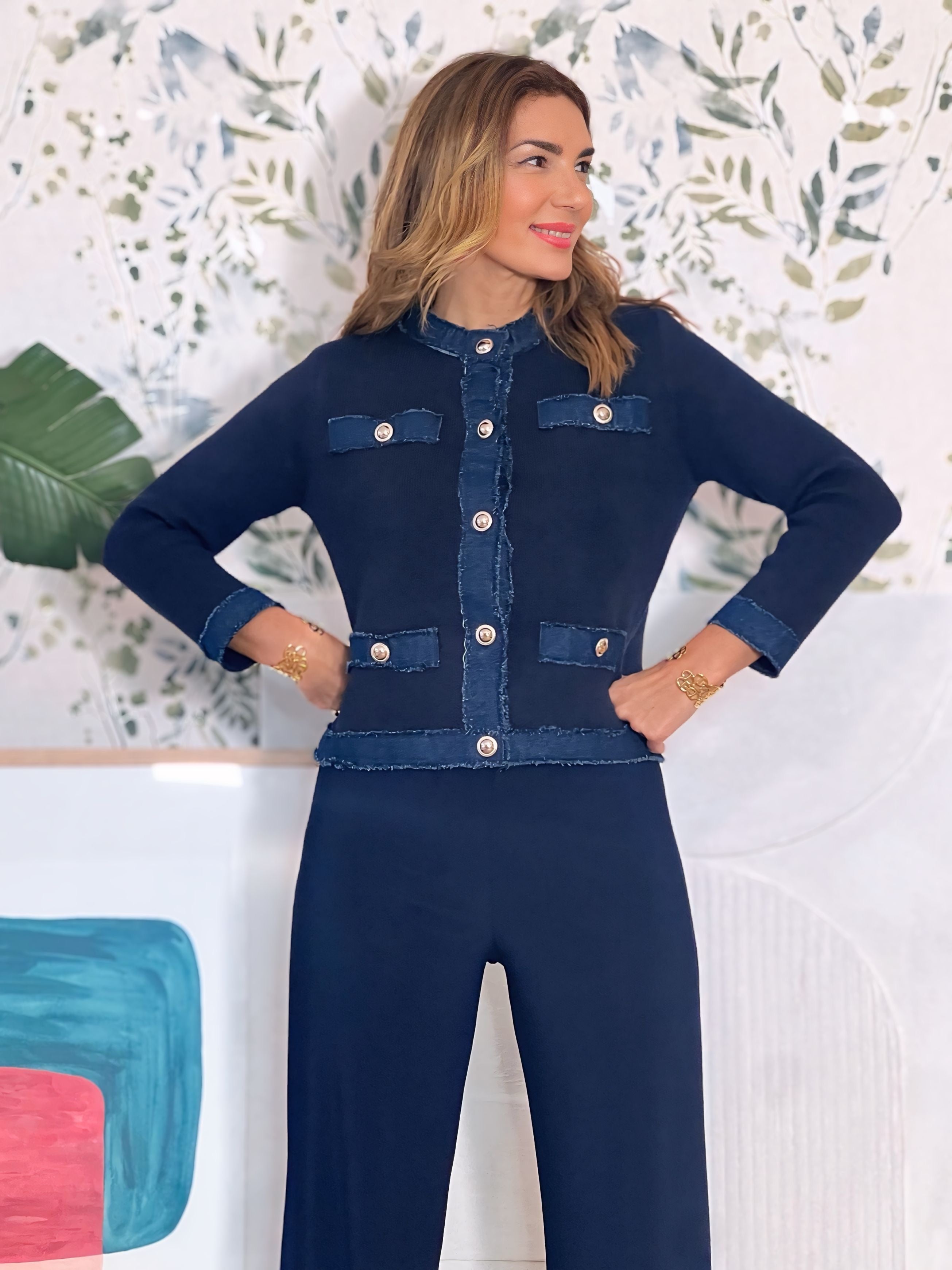 Chaqueta denim punto