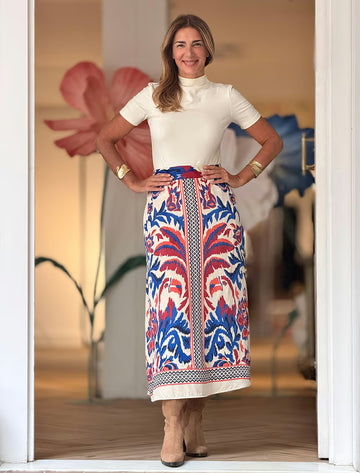 Falda preciosa Ikat