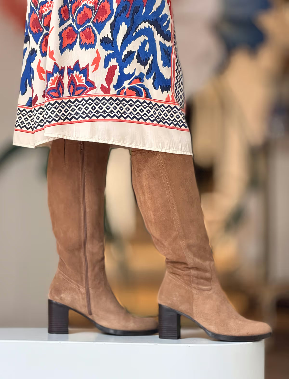 Bota alta idealísima castaño