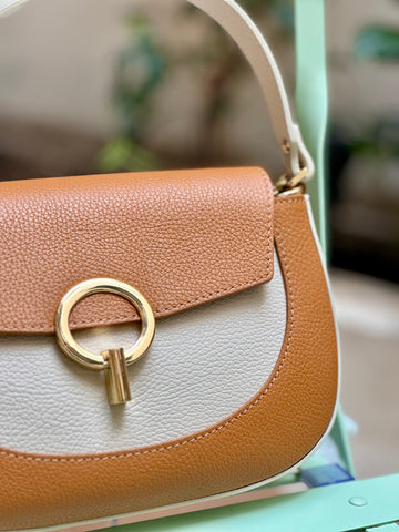Bolso Nuria Carolina Beige/cuero