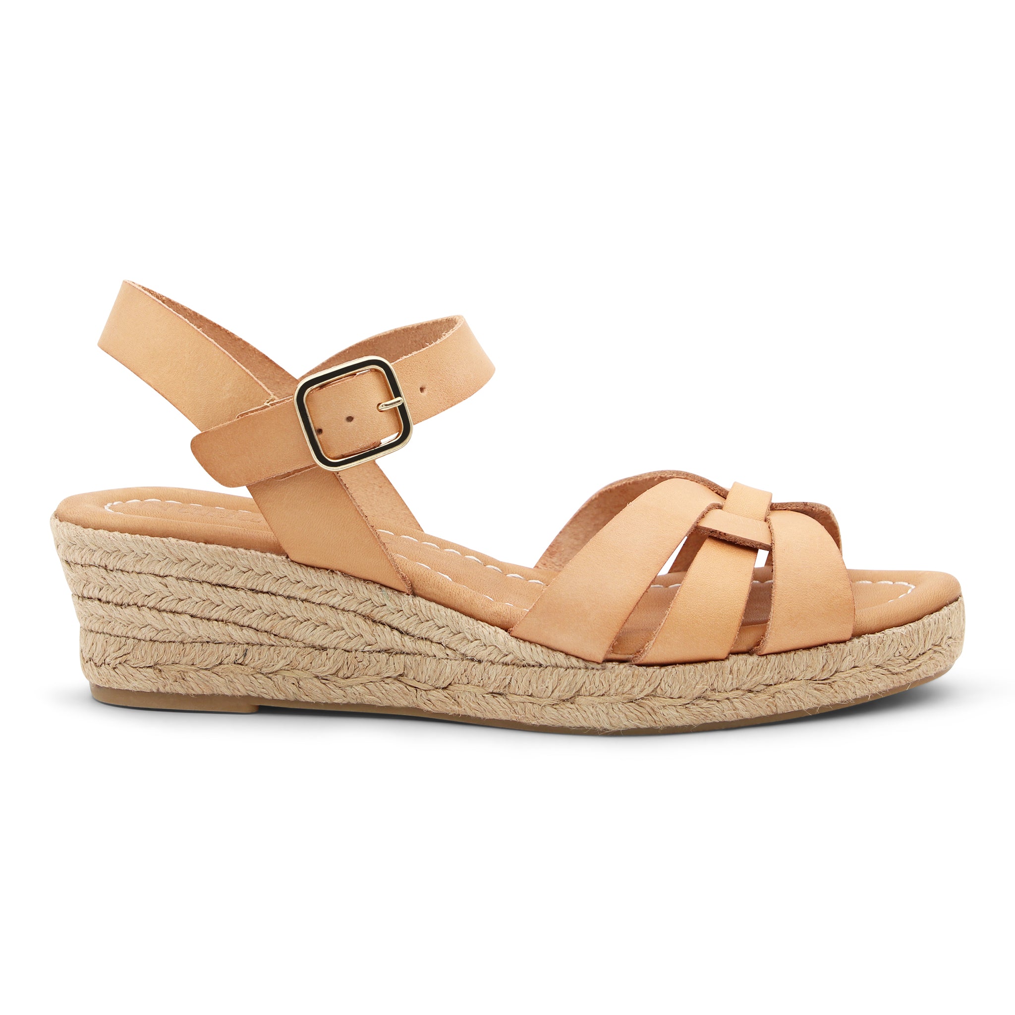 Sandalia cuña natural chic
