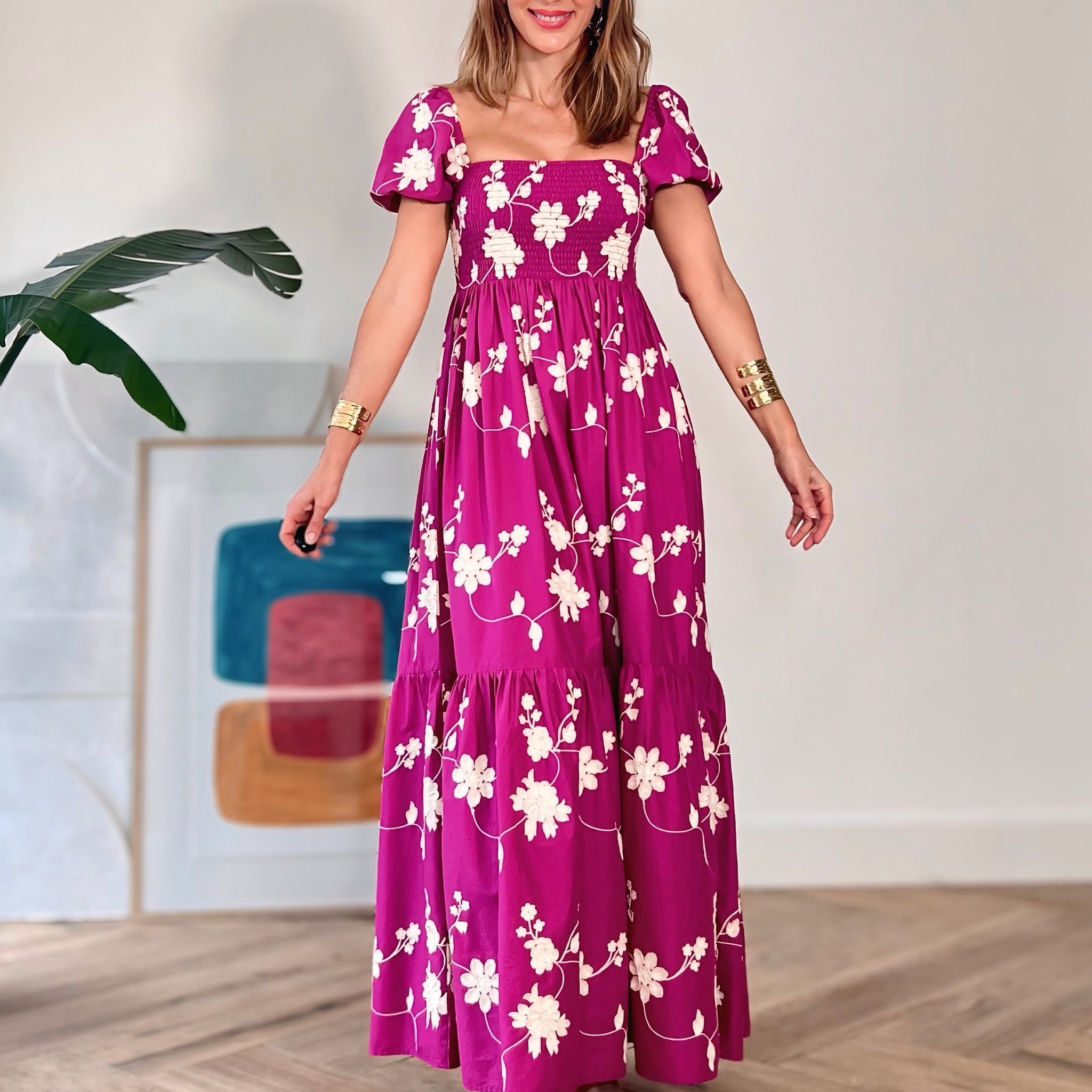 Vestido bordado maravilla buganvilla