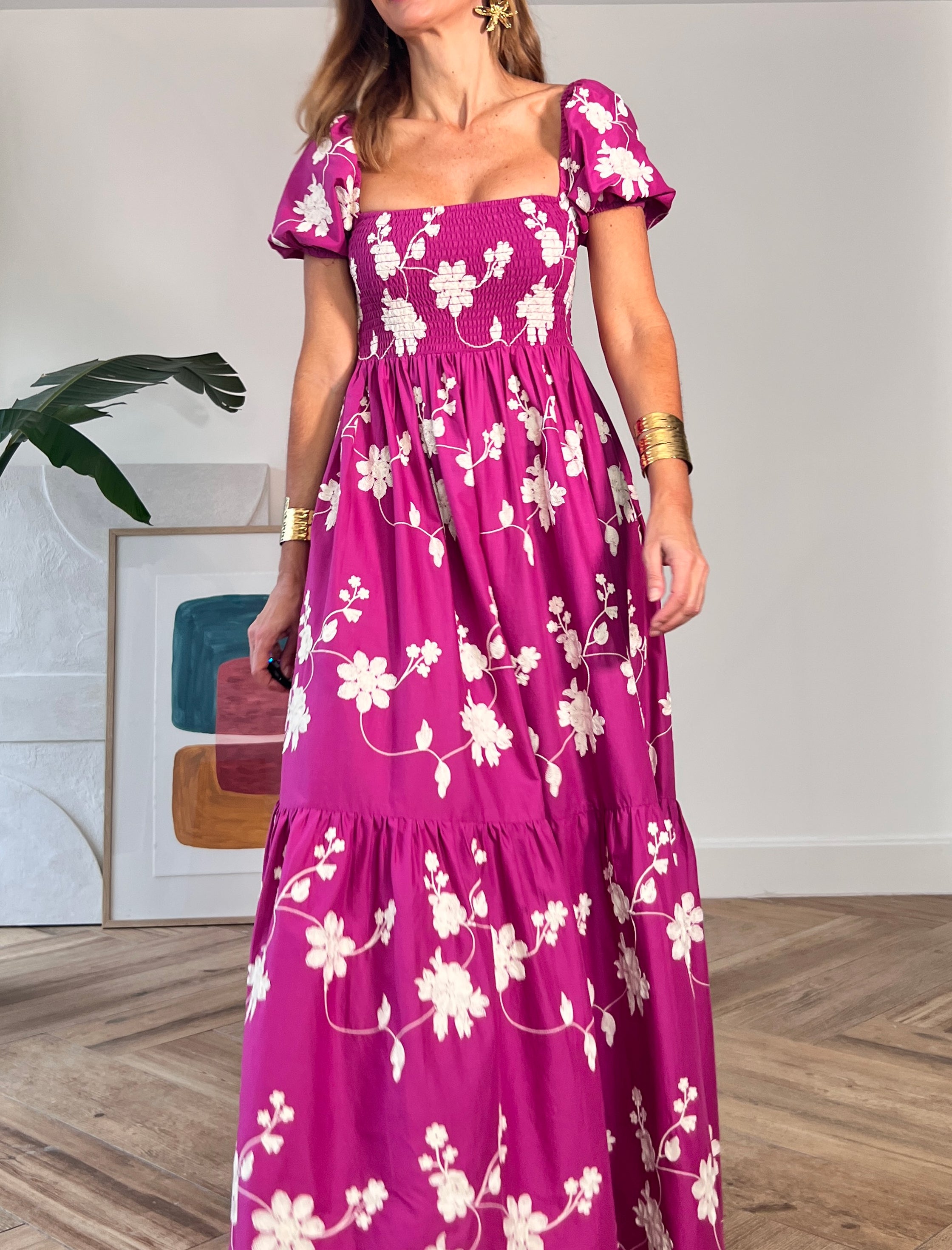 Vestido bordado maravilla buganvilla