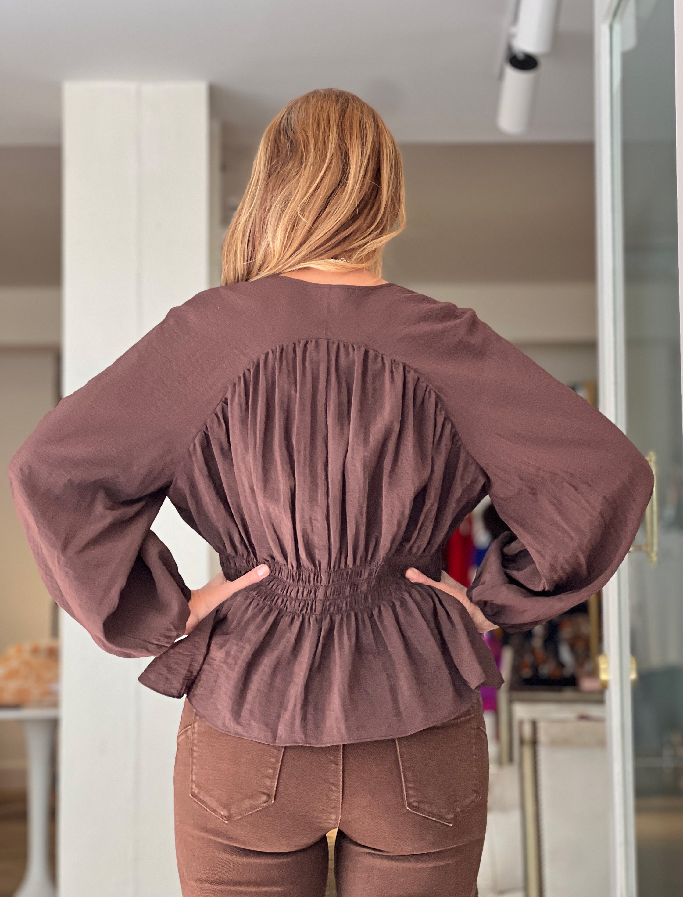 Blusa marrón chocolate ideal