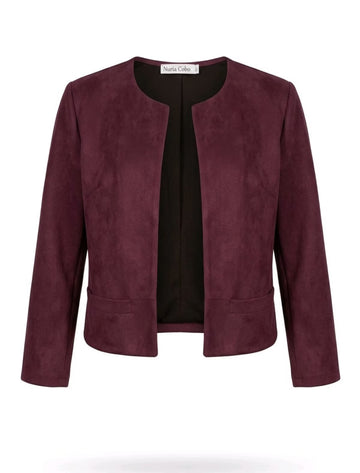 Chaqueta corta burdeos chic