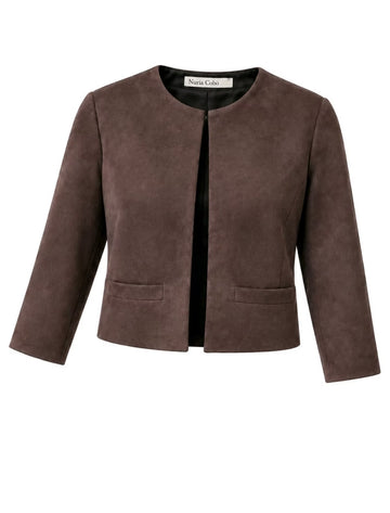 Chaqueta corta marrón chic