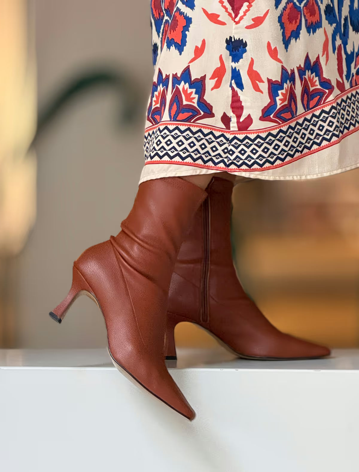 Botines marron de mujer de piel