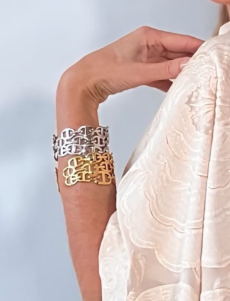 Brazalete eslabón chic dorado