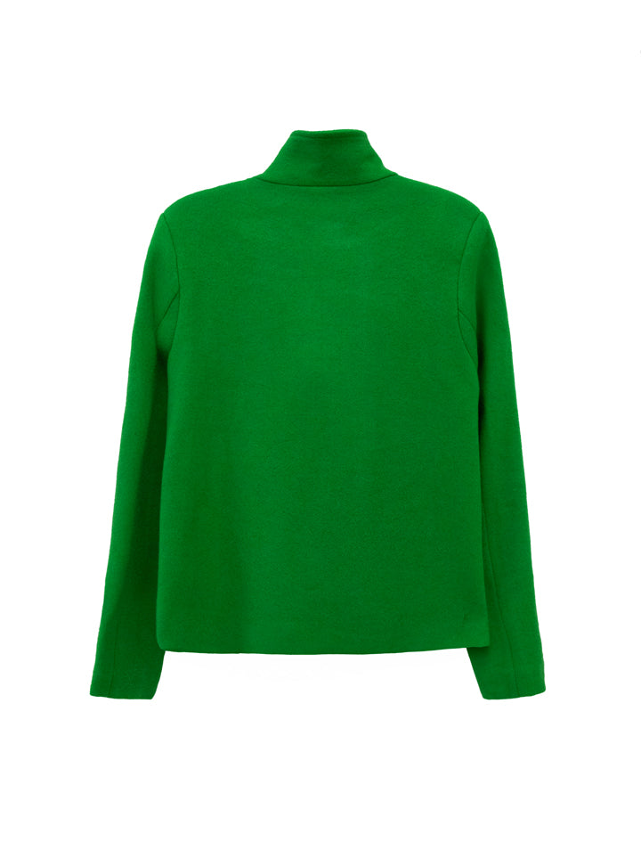 Chaqueta supersuave de botones verde