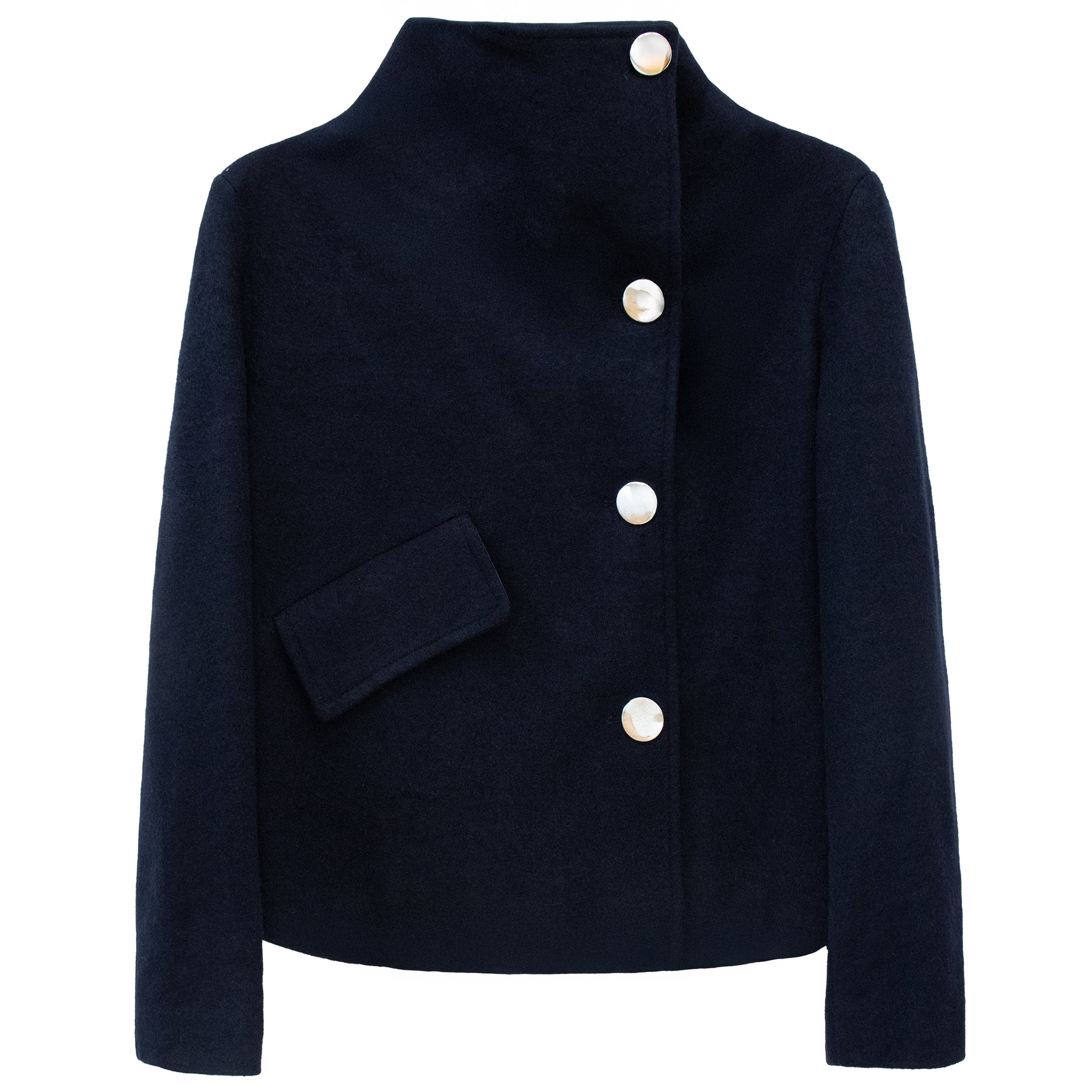Chaqueta supersuave de botones negro