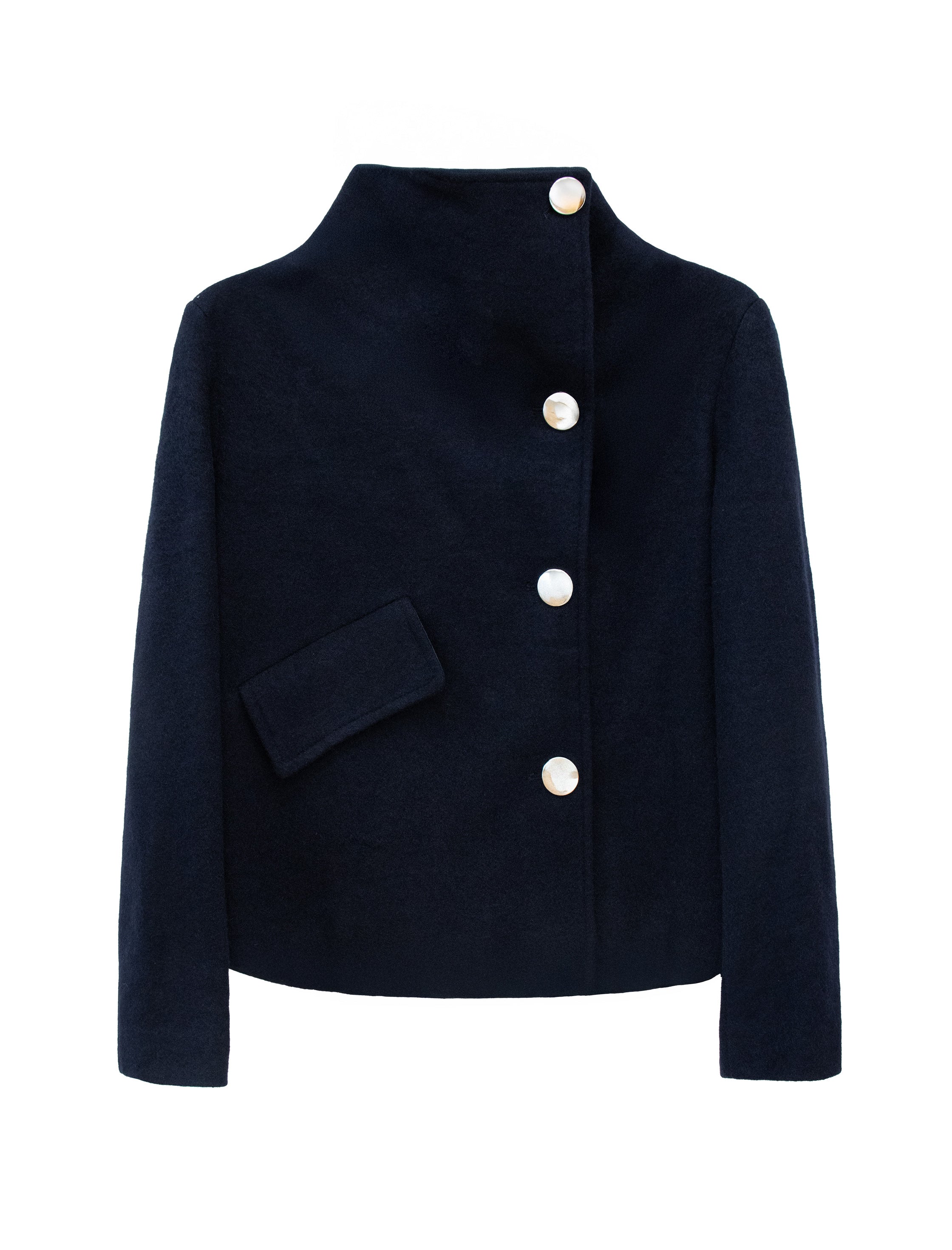 Chaqueta supersuave de botones negro